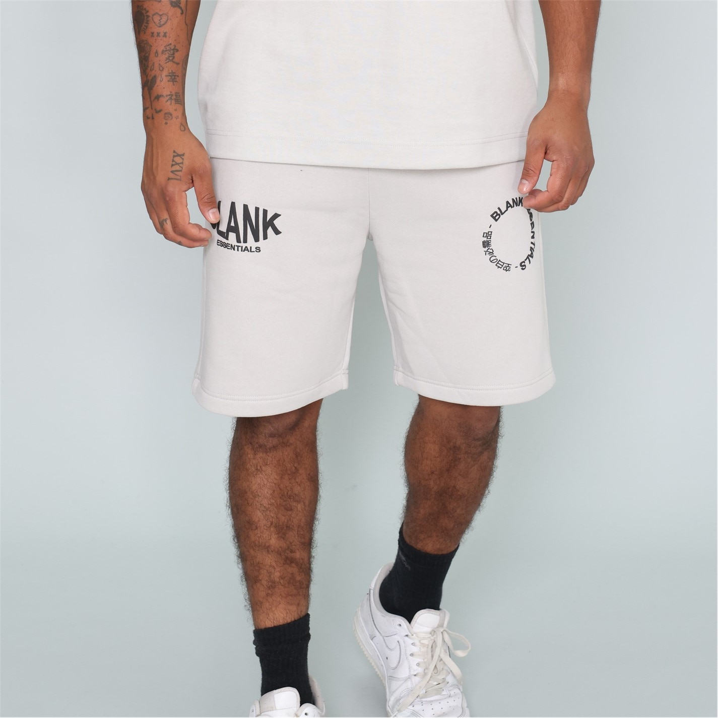 Kraťasy Blank Essentials Flat Grey 5103661 Men's Jersey Jogger Shorts - 3