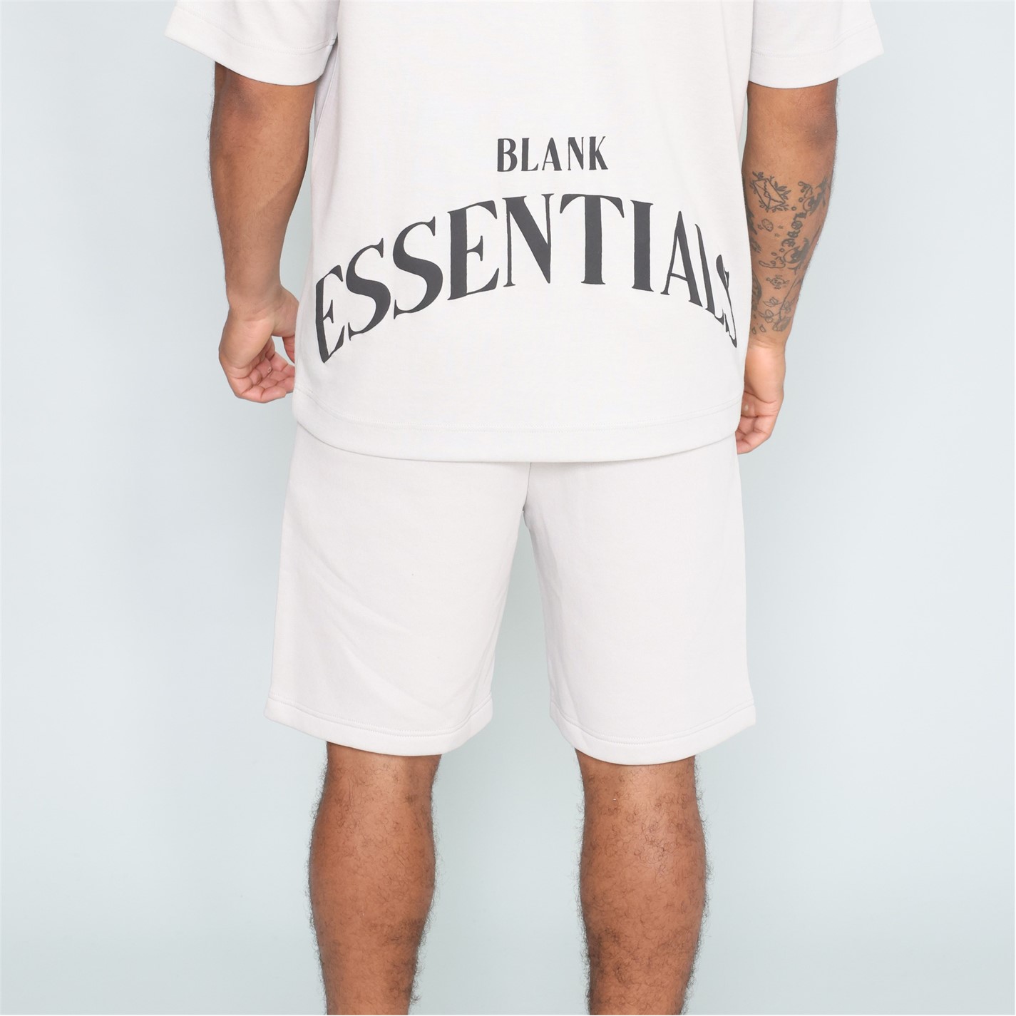 Kraťasy Blank Essentials Flat Grey 5103661 Men's Jersey Jogger Shorts - 4