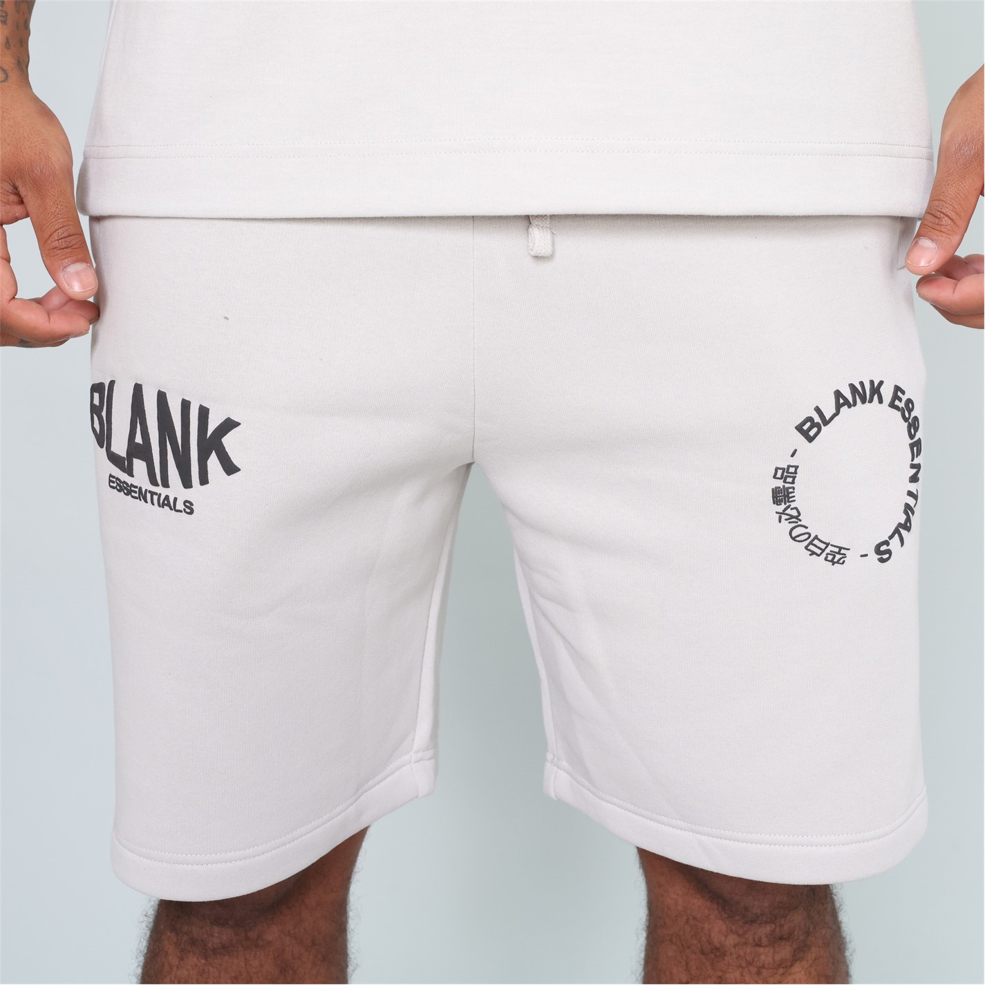 Kraťasy Blank Essentials Flat Grey 5103661 Men's Jersey Jogger Shorts - 5