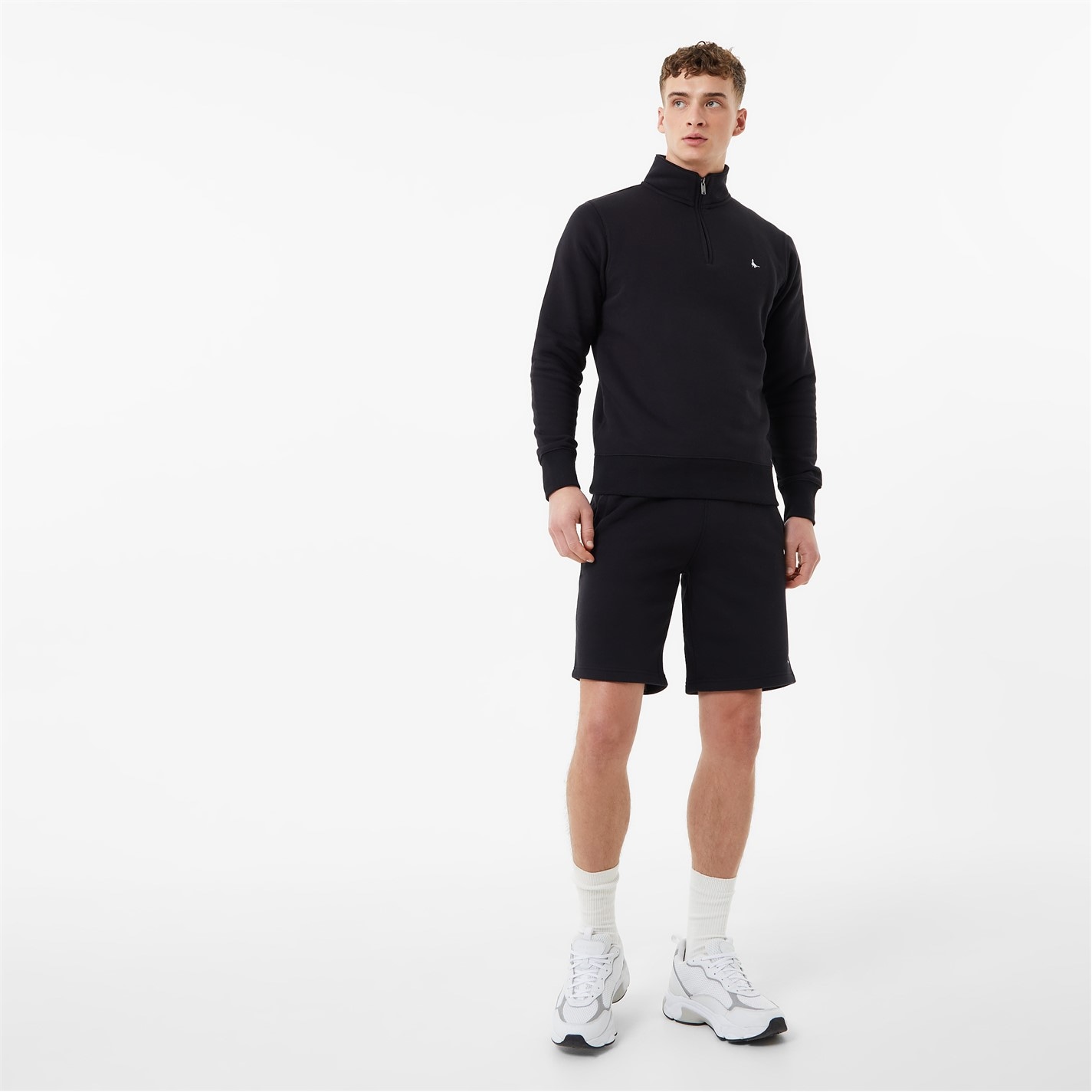 Kraťasy Jack Wills Black 9671101 Balmore Pheasant Sweat Shorts Mens - 4