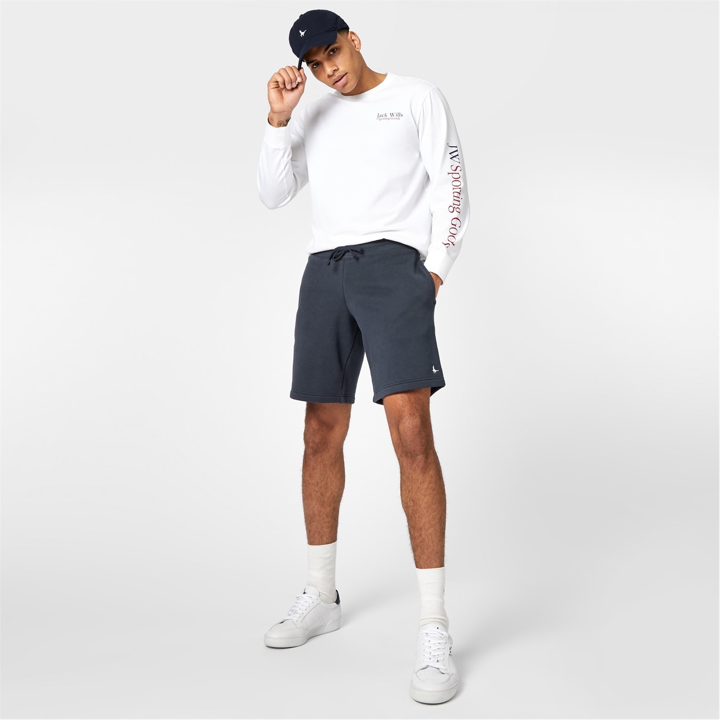 Kraťasy Jack Wills Navy 5728952 Balmore Pheasant Sweat Shorts Mens - 5