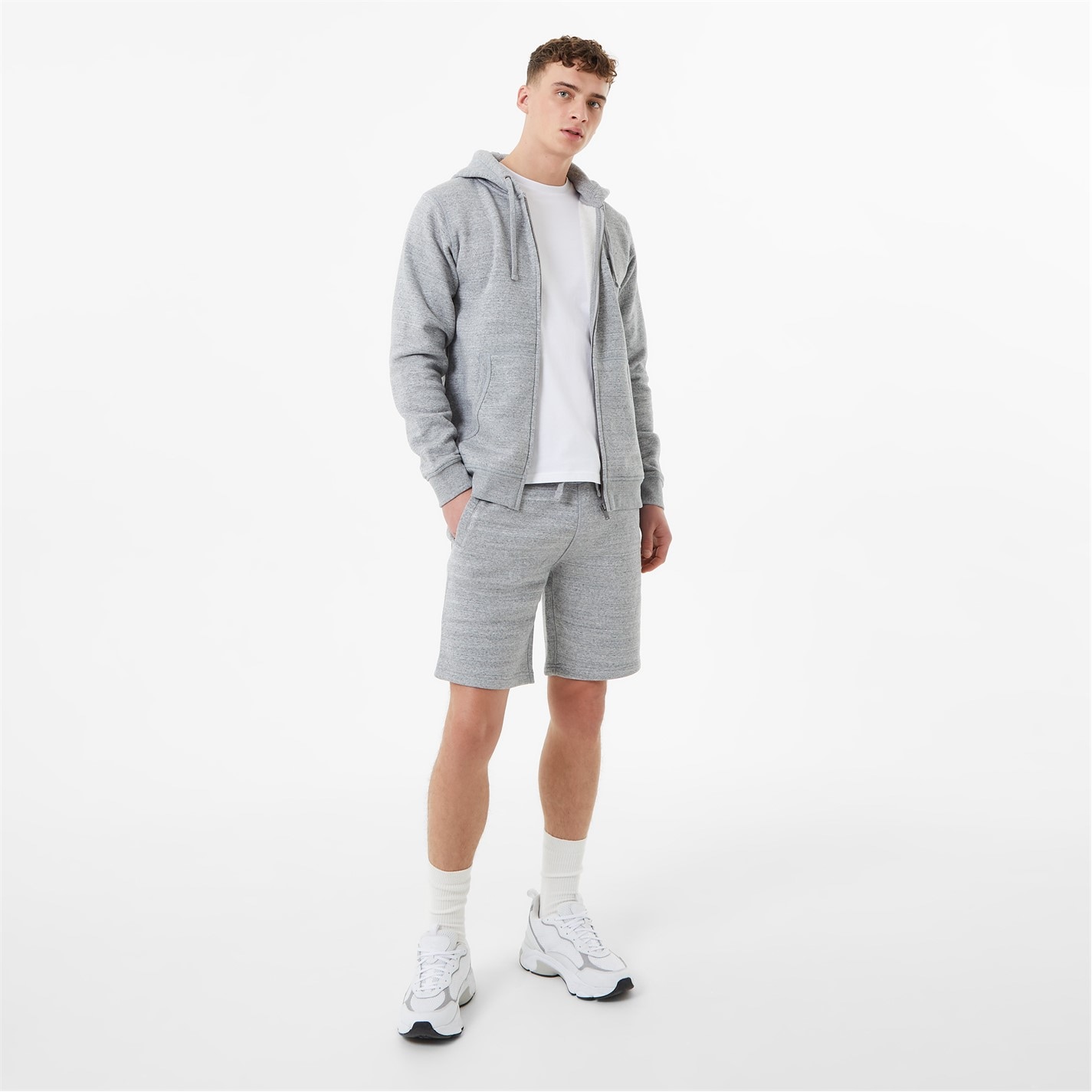 Kraťasy Jack Wills Grey Marl 897888 Balmore Pheasant Sweat Shorts Mens - 4