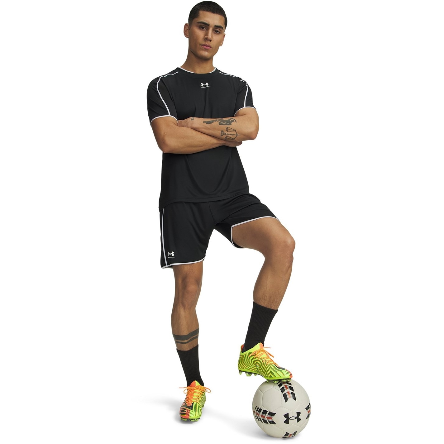 Kraťasy Under Armour Black 5454212 Men's Chall Trainer Performance Gym Shorts - 3