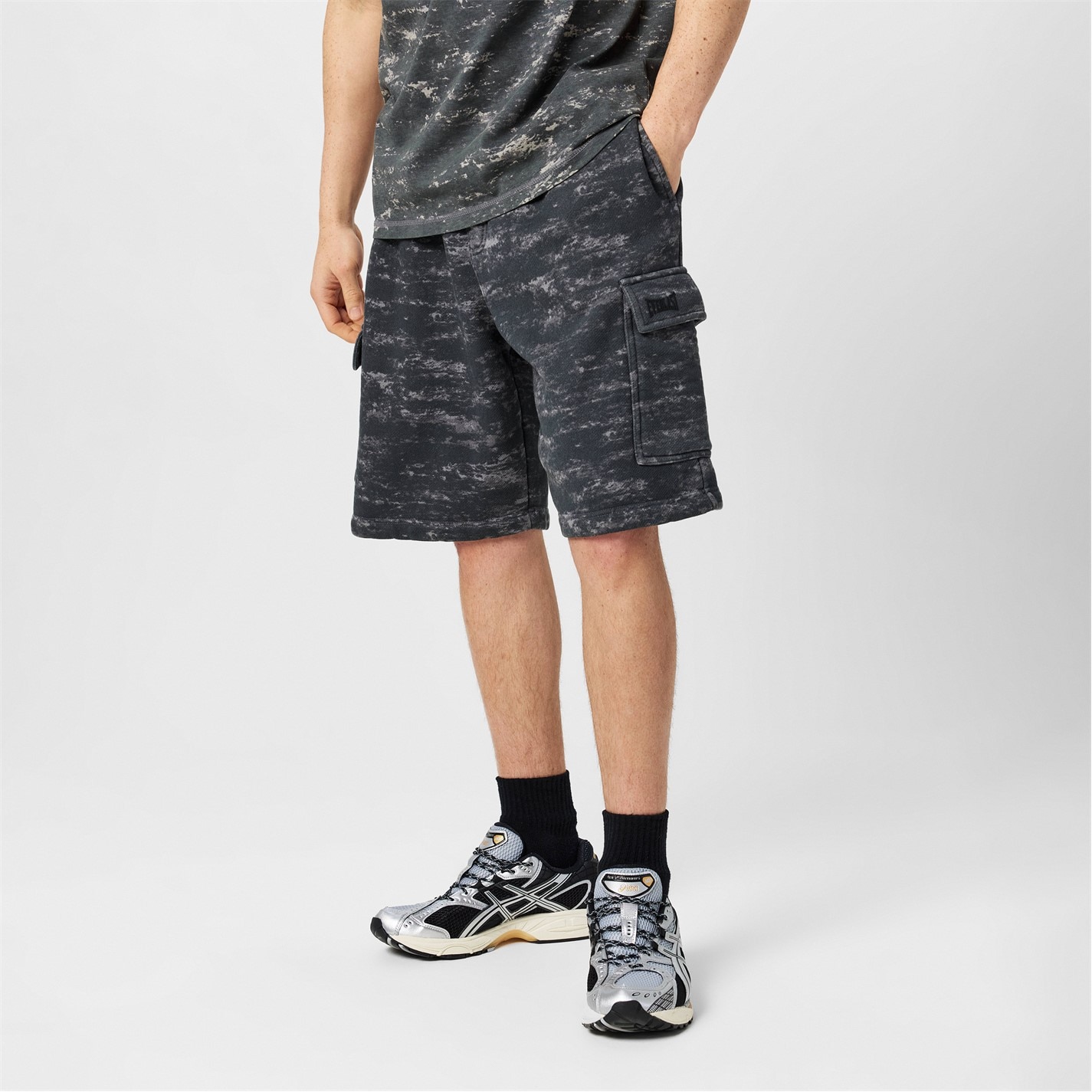 Kraťasy Everlast Grey Camo 6686483 Camo Cargo Shorts mens - 1