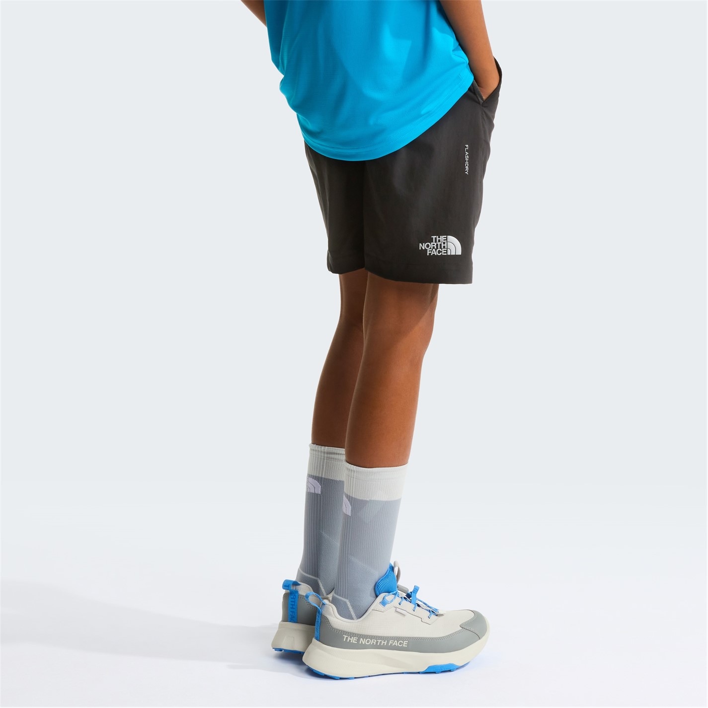 The North Face Black Grey KT0 9383720 TNF 24/7 Short Juniors - 4