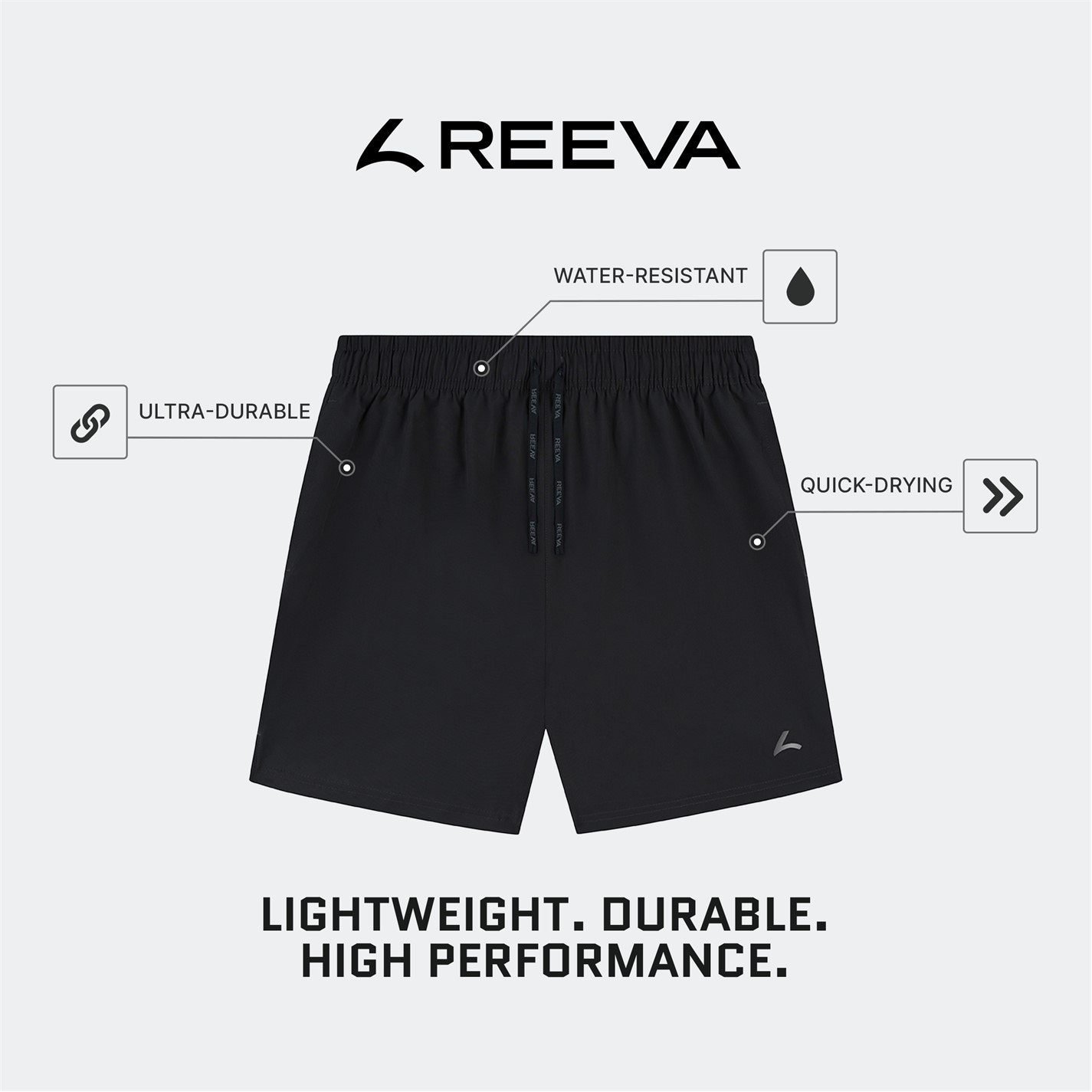 Kraťasy Reeva Black 5056691 Premium Active Shorts - 6