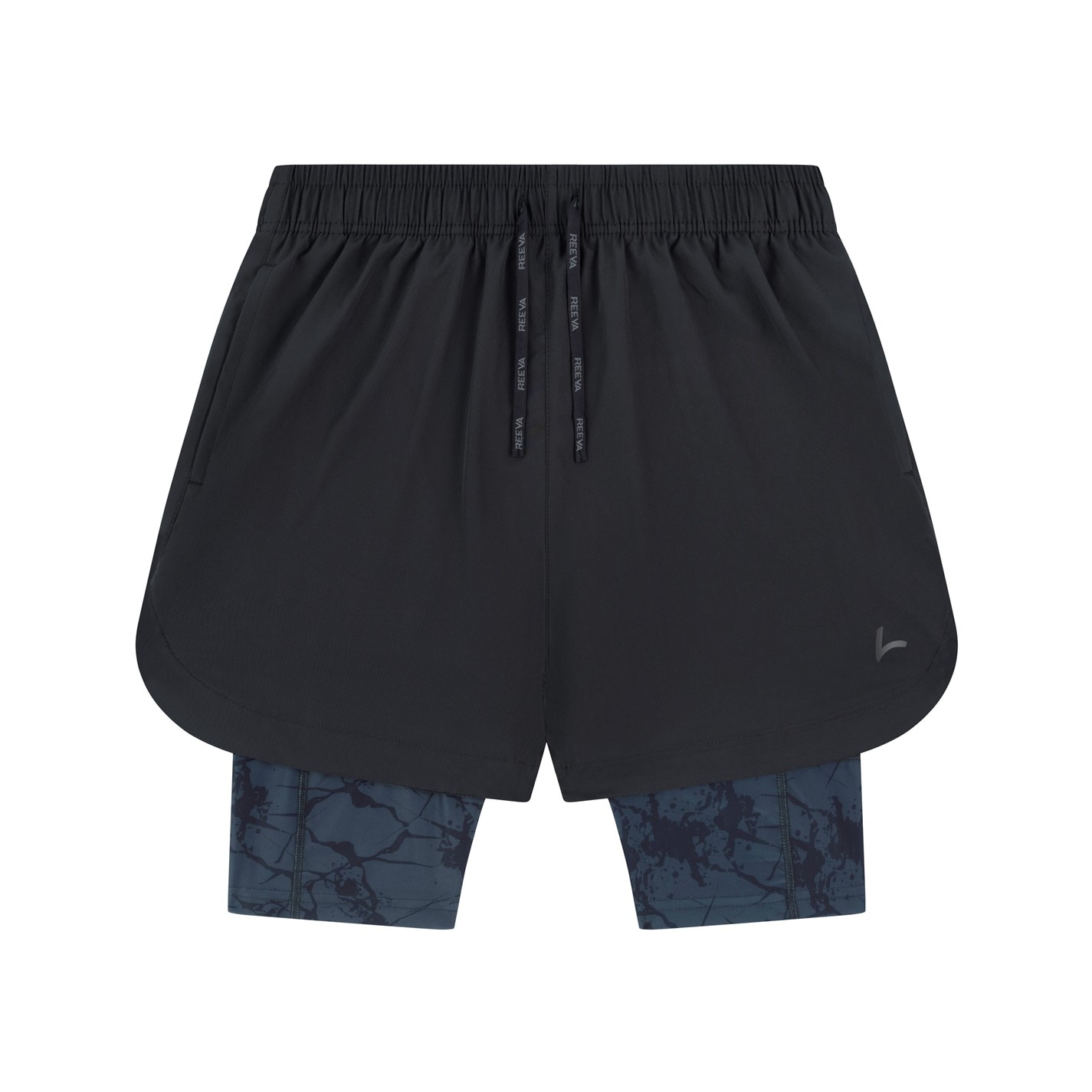 Kraťasy Reeva Black 139387 Premium Active Shorts with Inner Short - 1