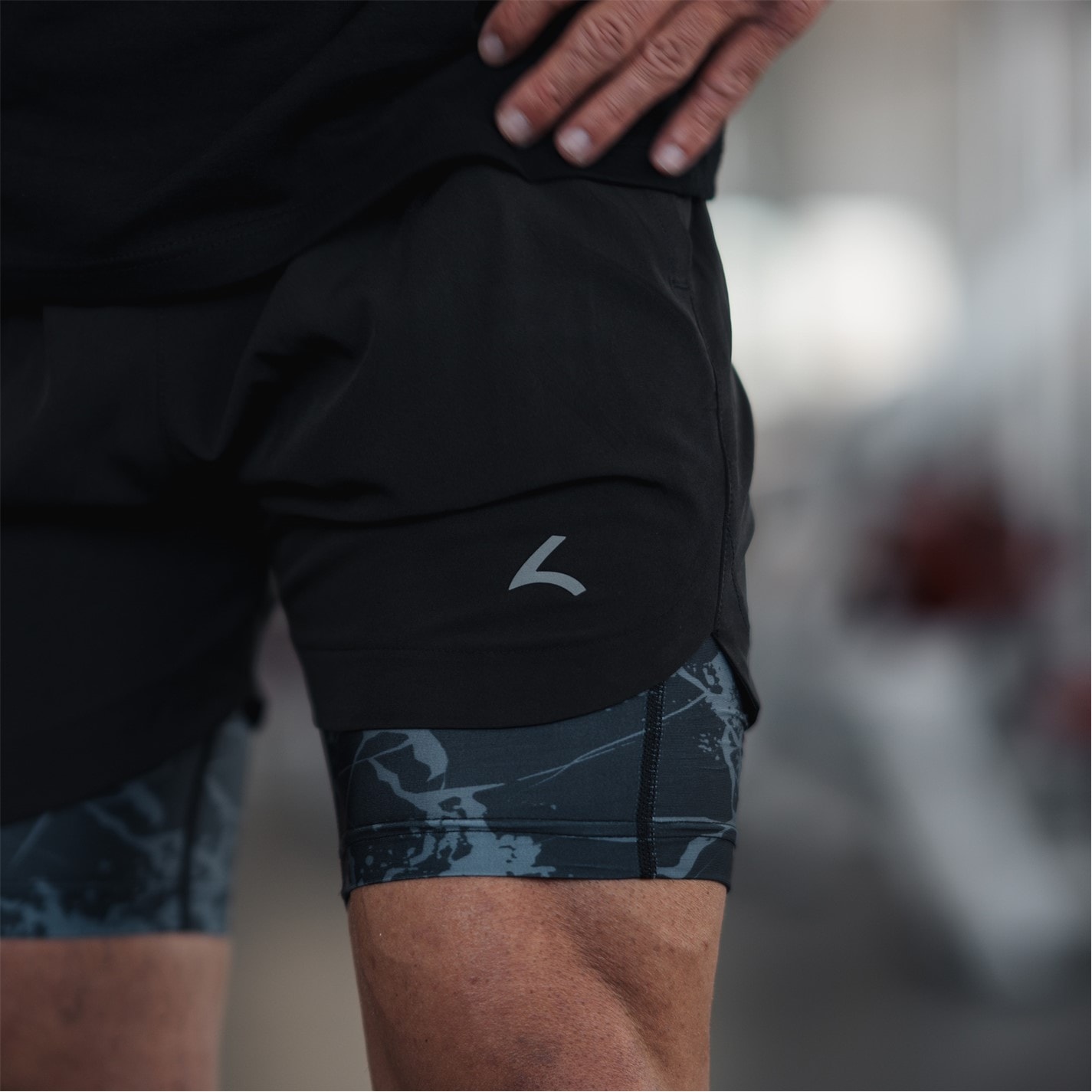 Kraťasy Reeva Black 139387 Premium Active Shorts with Inner Short - 5