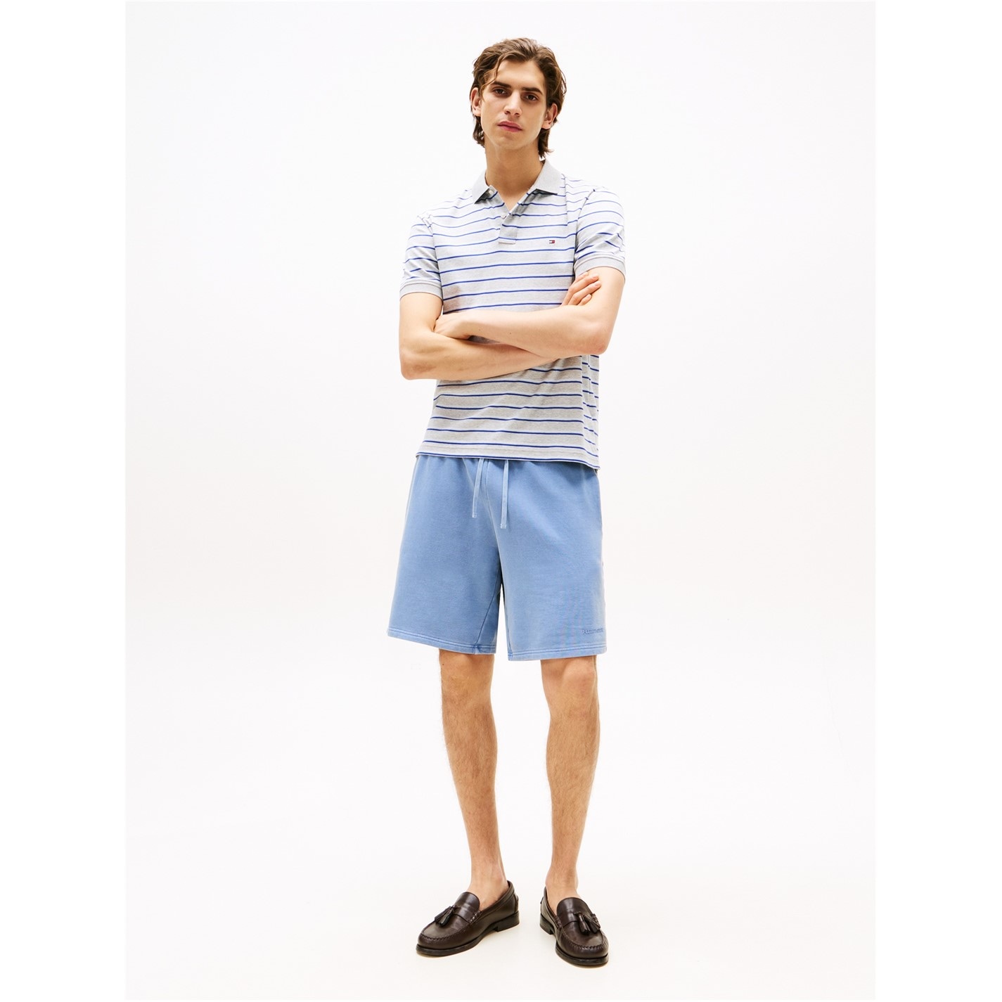 Kraťasy Tommy Hilfiger Brisk Blue C2B 5066554 Men's Fleece Relaxed Fit Jogger Shorts - 4