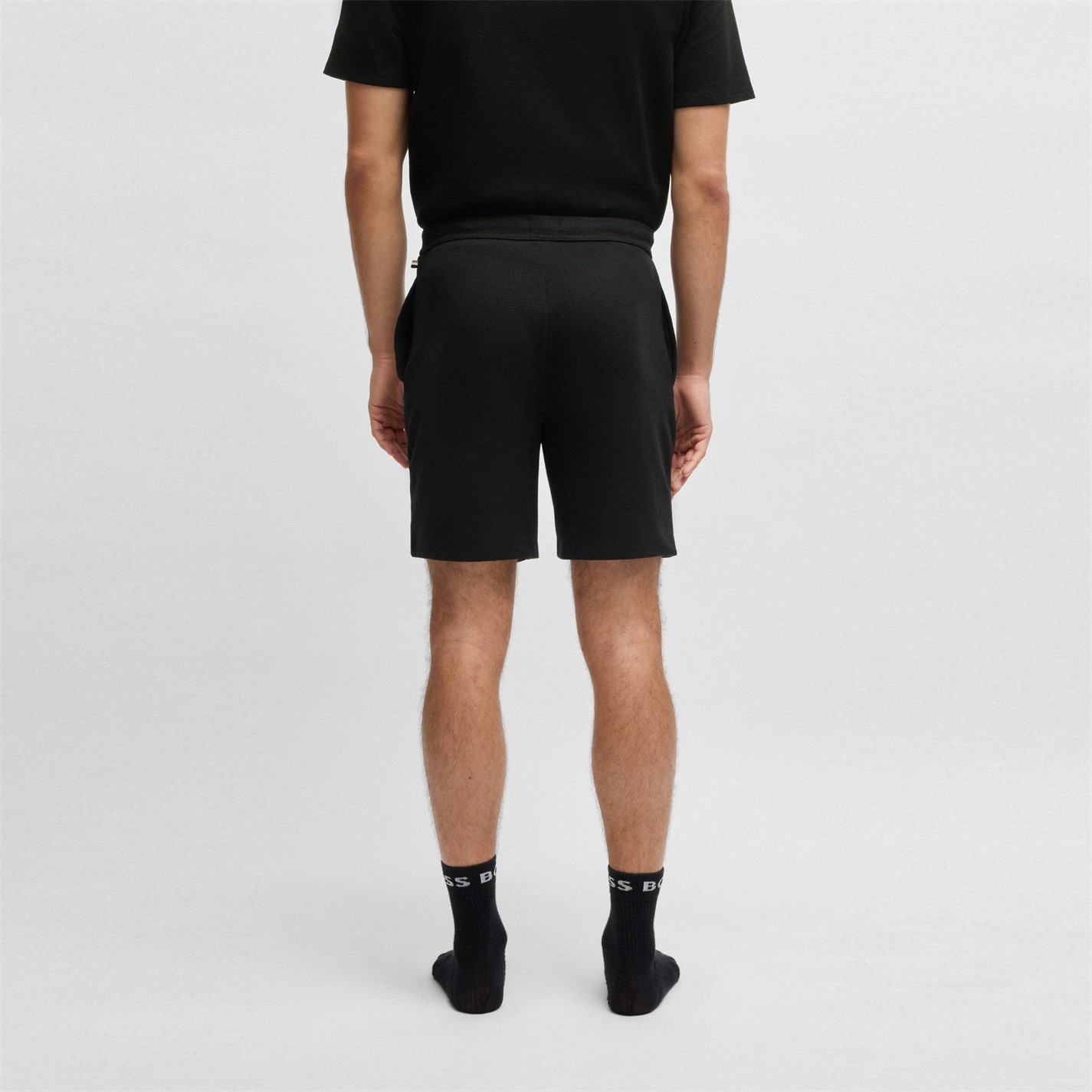 Kraťasy Boss Black 001 5472024 Mens BOSS Bodywear Waffle Soft Texture Shorts - 3