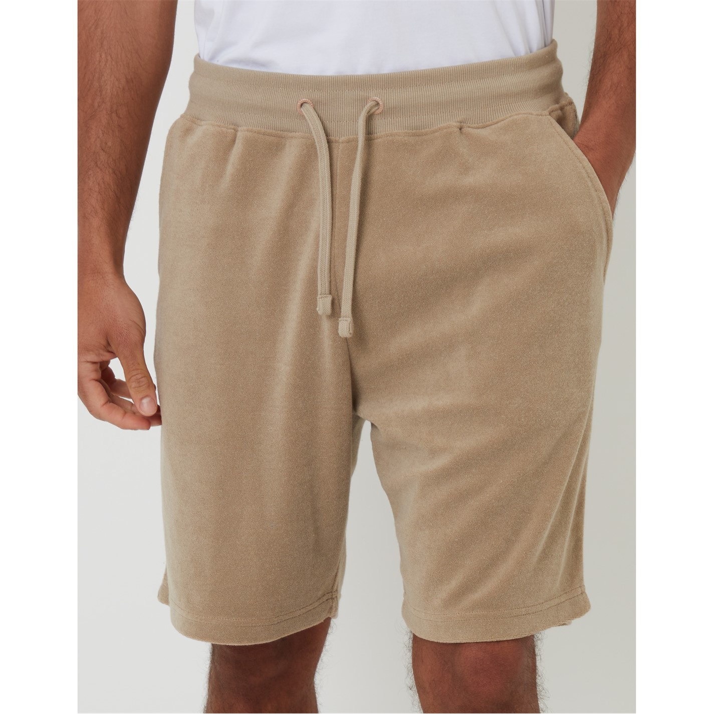 Kraťasy Threadbare Mid Stone 5813198 Men's Fleece Jogger Shorts - 4
