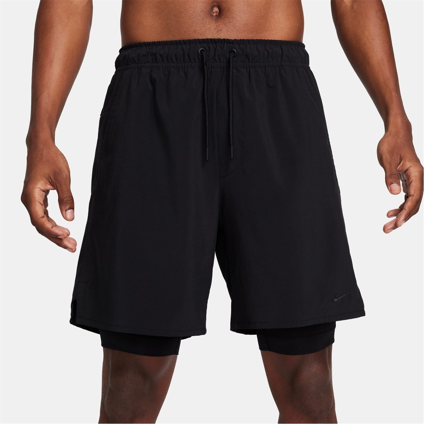 Kraťasy Nike Black 2604126 Dri-FIT Unlimited Men's 7 2-in-1 Woven Fitness Shorts - 1