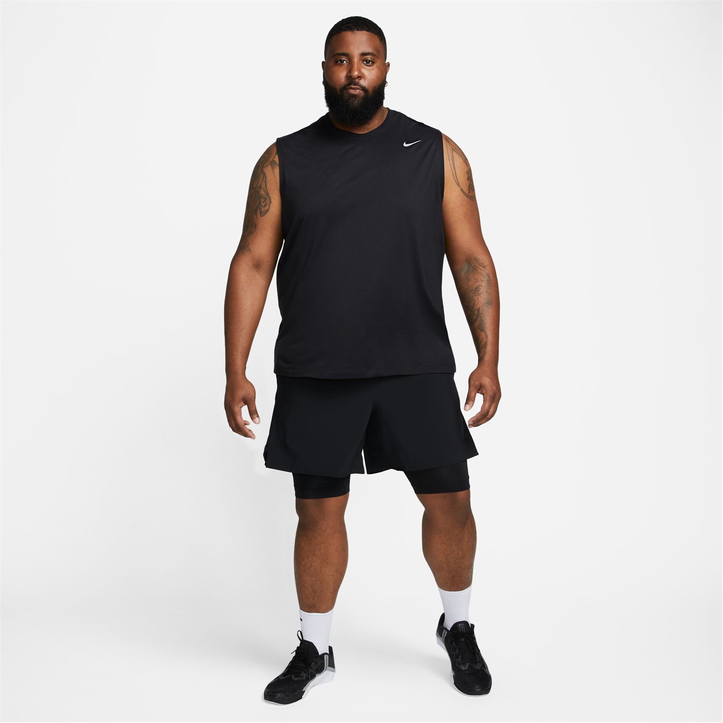 Kraťasy Nike Black 2604126 Dri-FIT Unlimited Men's 7 2-in-1 Woven Fitness Shorts - 16