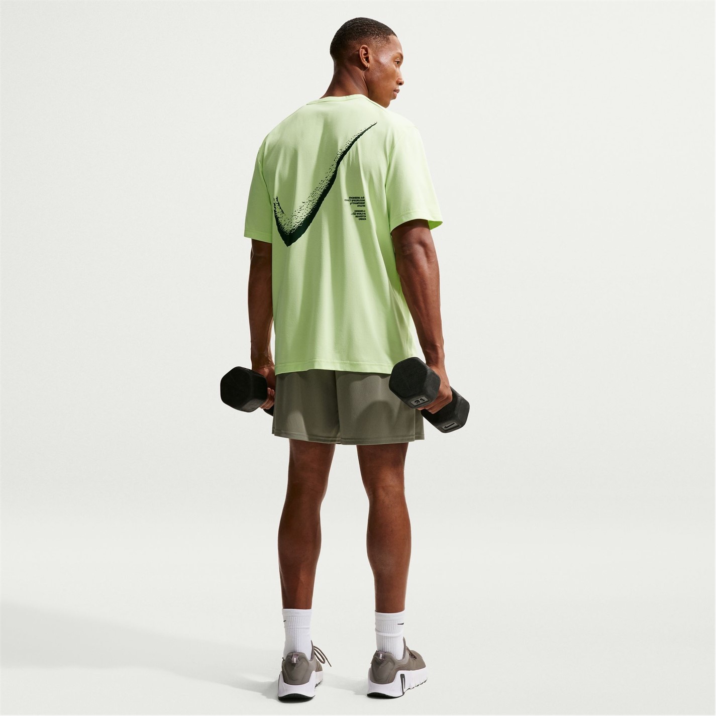 Kraťasy Nike Olive 5236002 Dri-FIT Totality Men's 7 Unlined Knit Fitness Shorts - 8