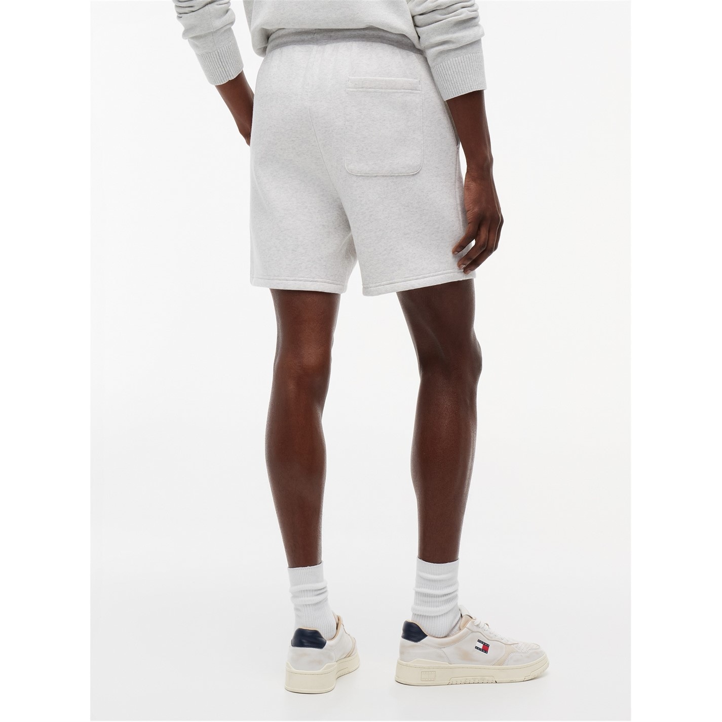 Kraťasy Tommy Jeans Grey Heather 3490290 Men's Fleece Jogger Shorts - 4
