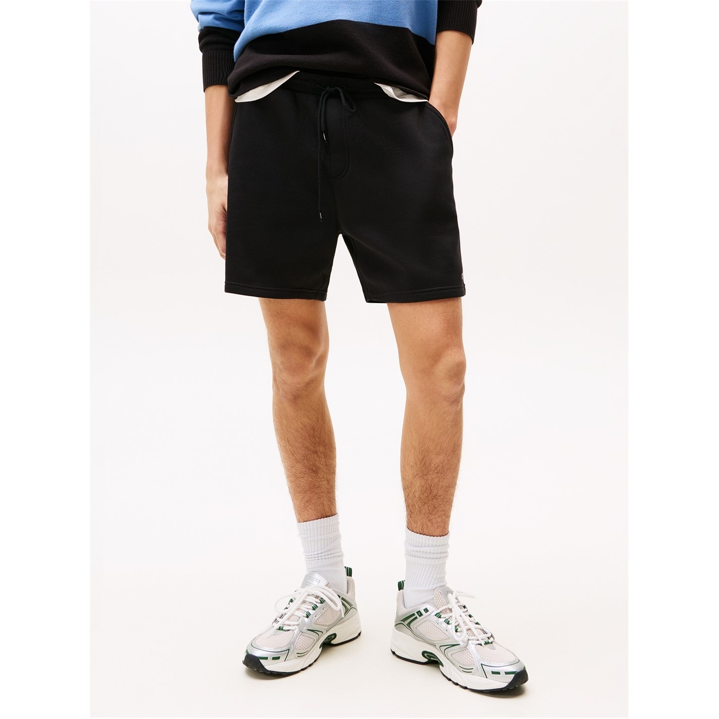 Kraťasy Tommy Jeans Black 6602073 Men's Fleece Jogger Shorts - 2