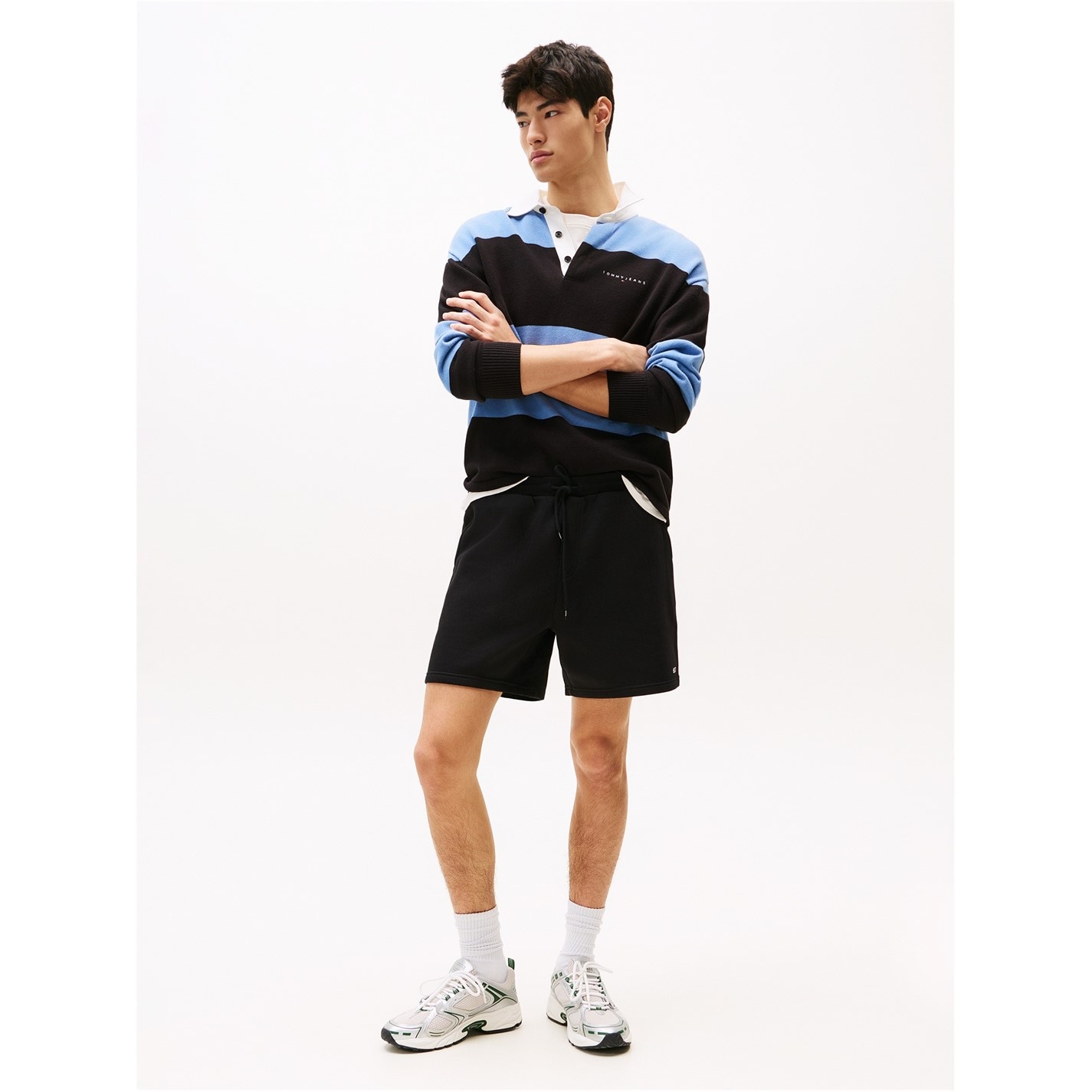Kraťasy Tommy Jeans Black 6602073 Men's Fleece Jogger Shorts - 4