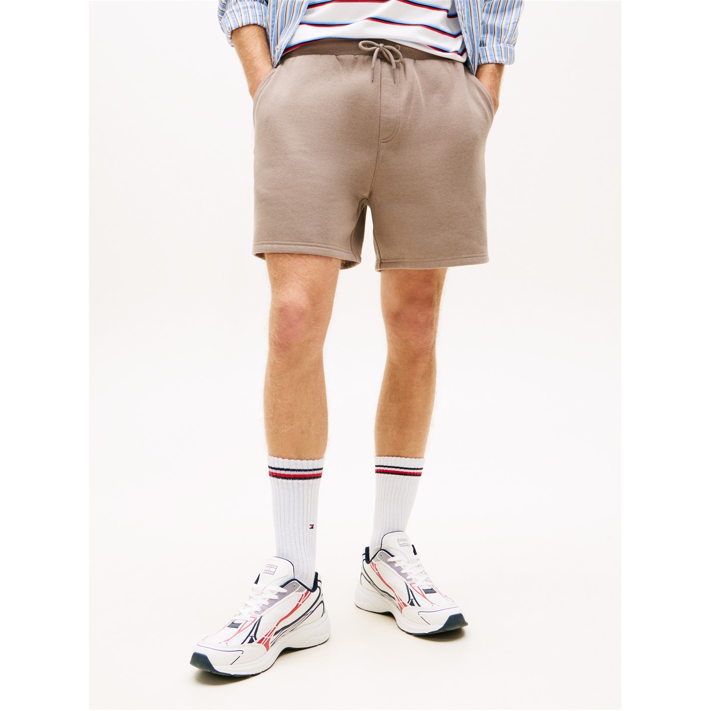 Kraťasy Tommy Jeans Ivy Mink 4618129 Men's Fleece Jogger Shorts - 2