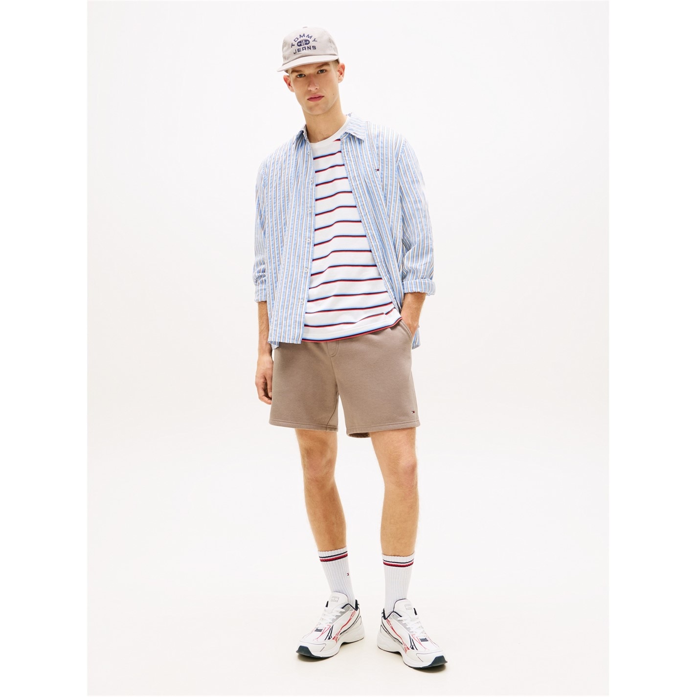 Kraťasy Tommy Jeans Ivy Mink 4618129 Men's Fleece Jogger Shorts - 4