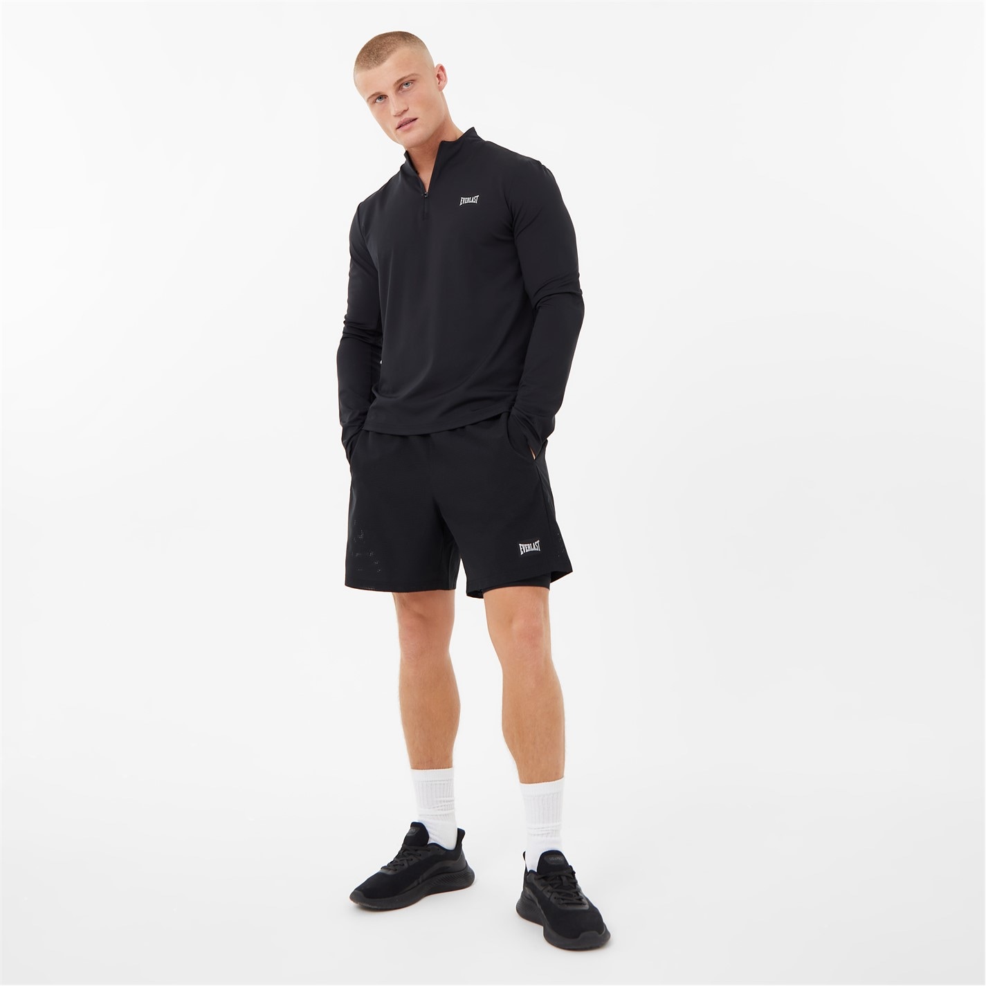 Kraťasy Everlast Black 8532015 2-in-1 Shorts Mens - 4