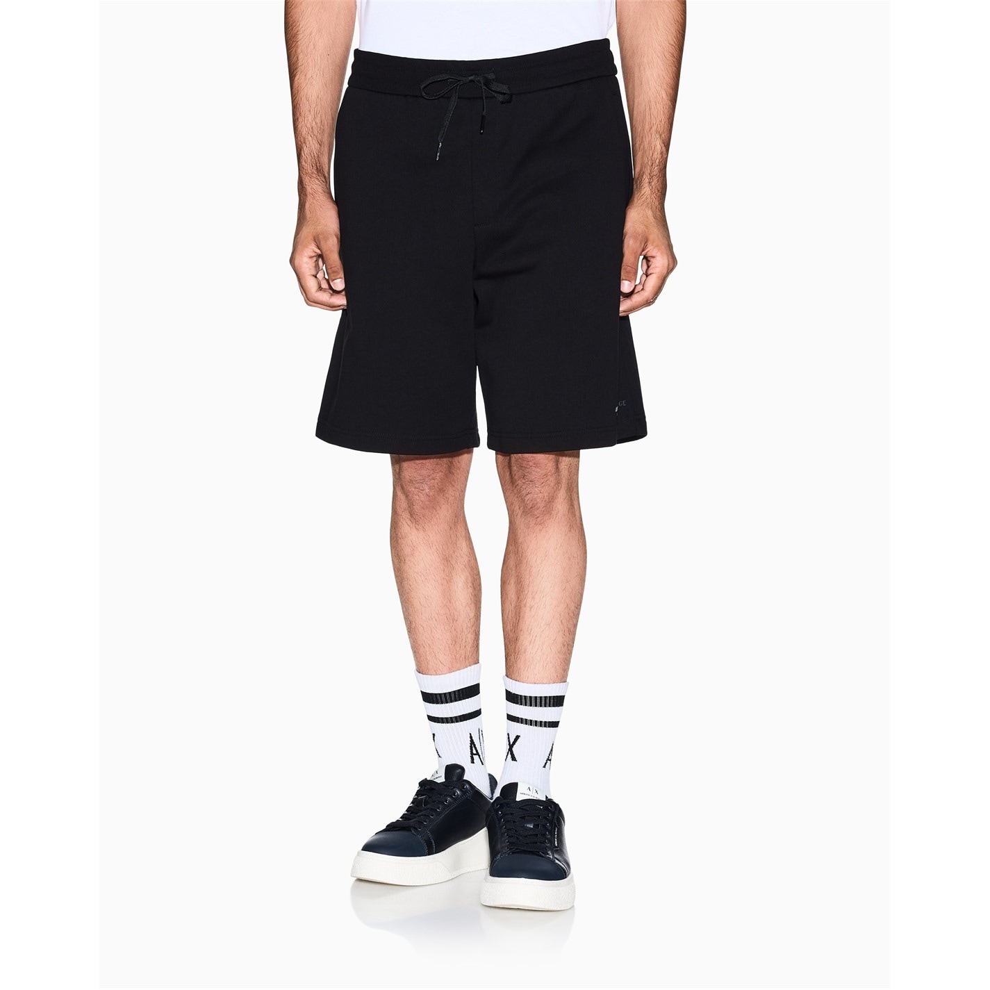 Kraťasy Armani Exchange Black 7002225 Men's Fleece Jogger Shorts - 1