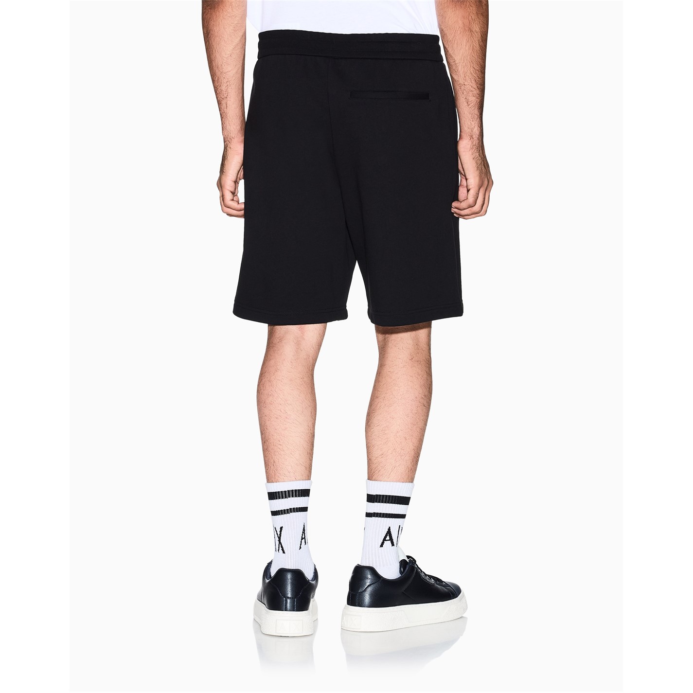 Kraťasy Armani Exchange Black 7002225 Men's Fleece Jogger Shorts - 2
