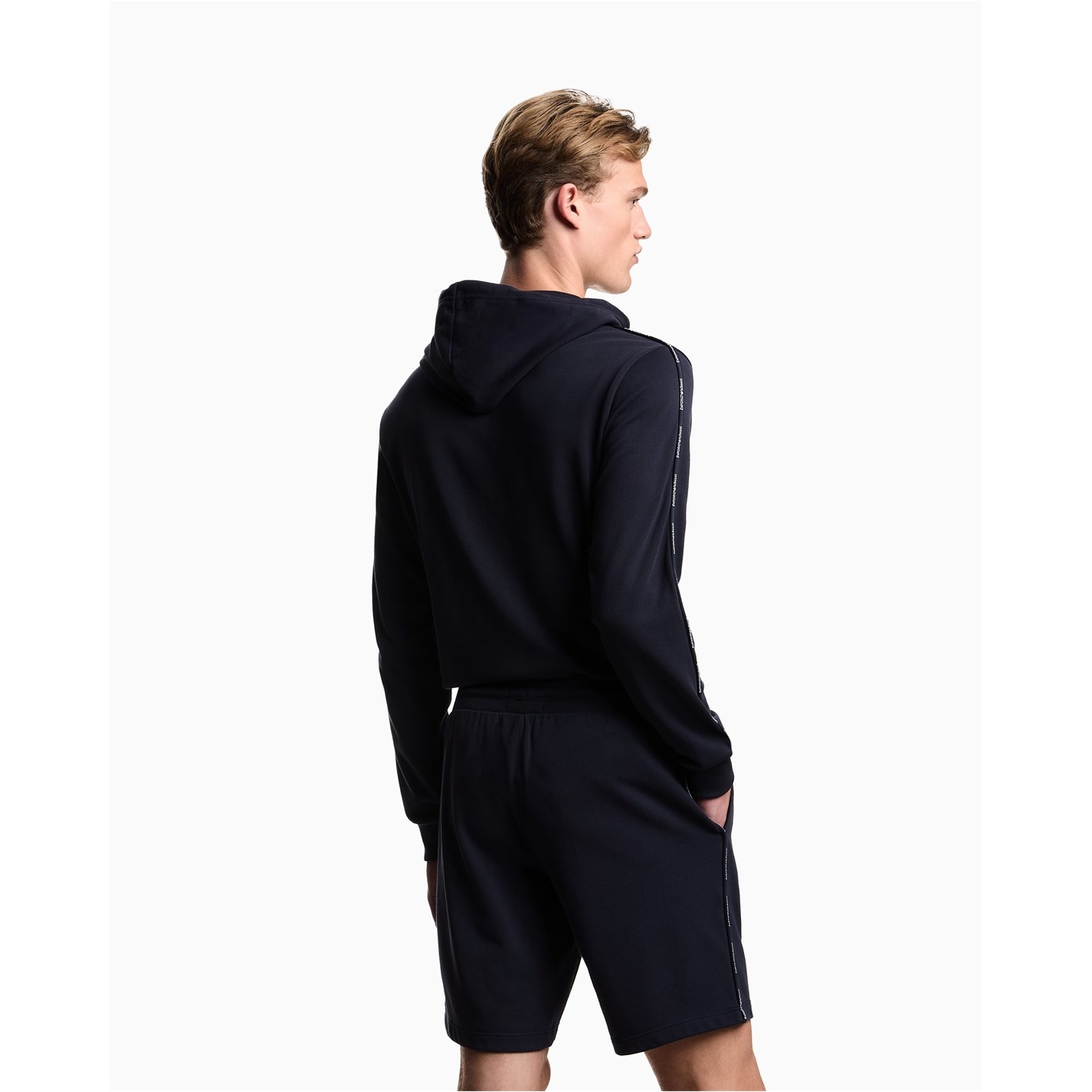 Kraťasy Emporio Armani Armani Blue 9655794 Men's Fleece Jogger Shorts - 3