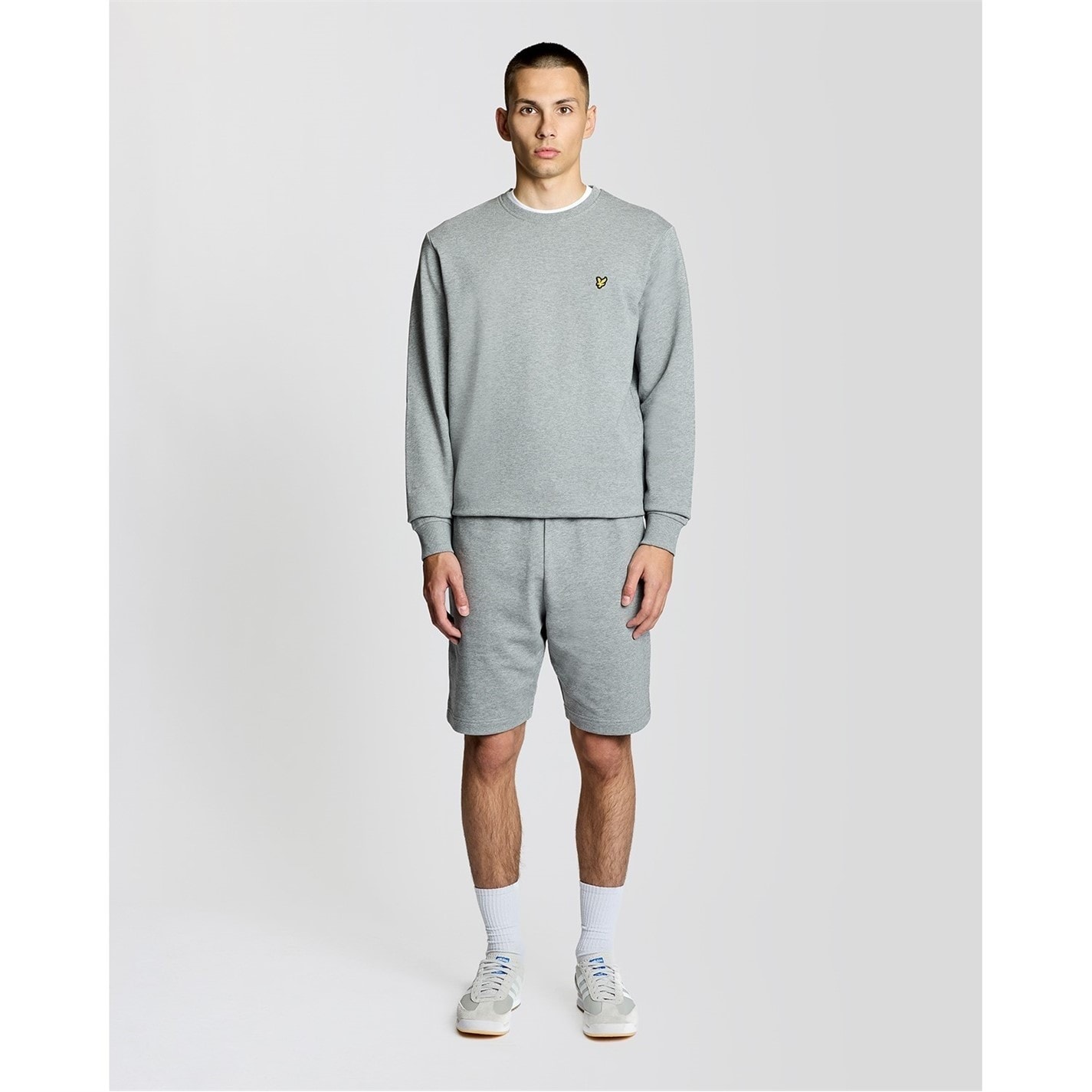 Kraťasy Lyle and Scott Grey Marl 9233767 Lyle & Scott Mens Cotton Sweatshort - 1