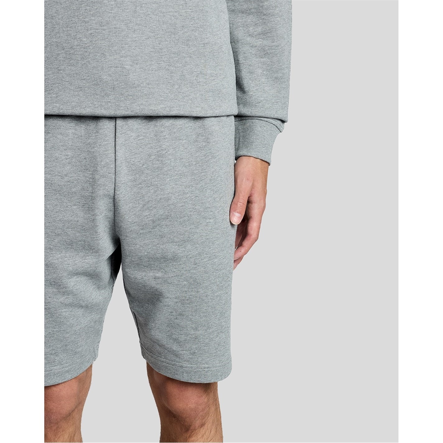 Kraťasy Lyle and Scott Grey Marl 9233767 Lyle & Scott Mens Cotton Sweatshort - 3