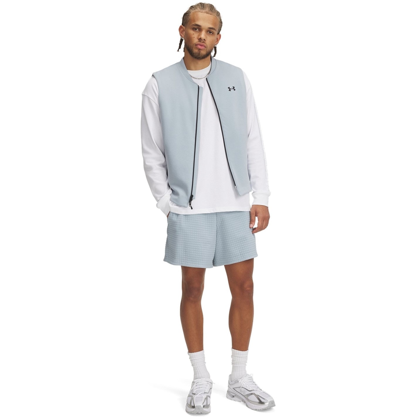 Kraťasy Under Armour Blue 4669940 Men's Fleece Performance Gym Shorts - 4