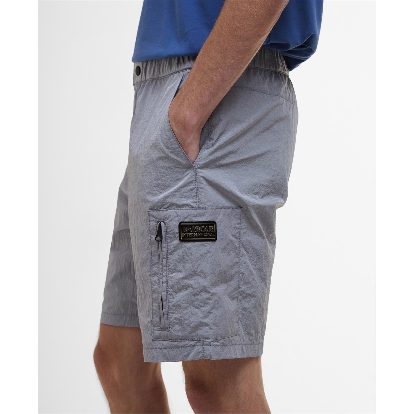 Kraťasy Barbour International Pale Slate GY55 3275151 Cargo Shorts - 4