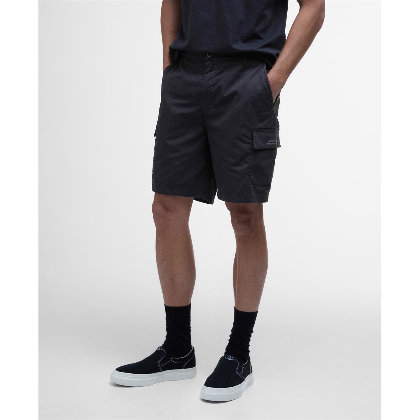 Kraťasy Barbour International Black BK11 8600637 Ripstop Cargo Shorts - 3