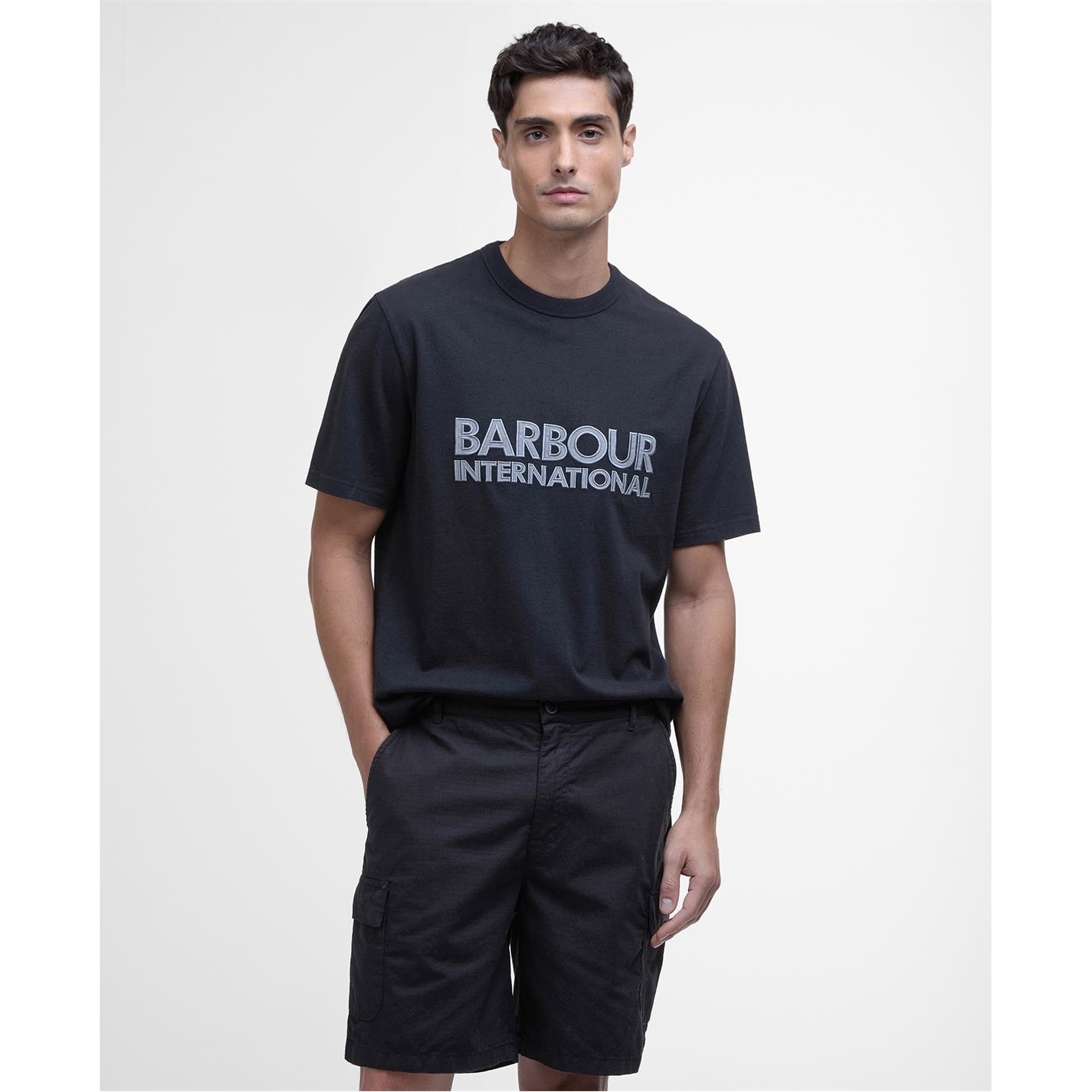 Kraťasy Barbour International Black BK11 8600637 Ripstop Cargo Shorts - 4