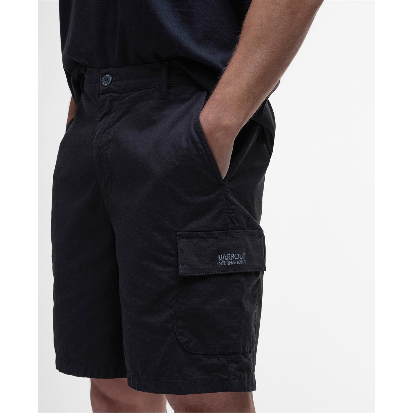 Kraťasy Barbour International Black BK11 8600637 Ripstop Cargo Shorts - 5
