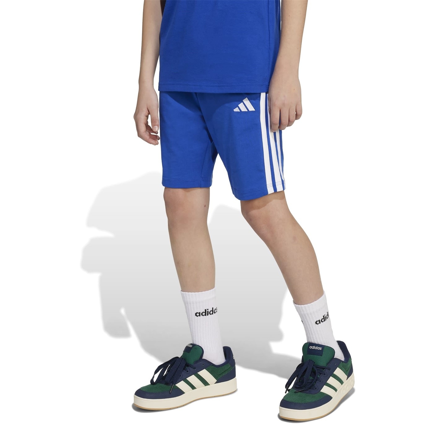 adidas Ink 7373689 Essentials 3 Stripe Jersey Short Juniors - 4