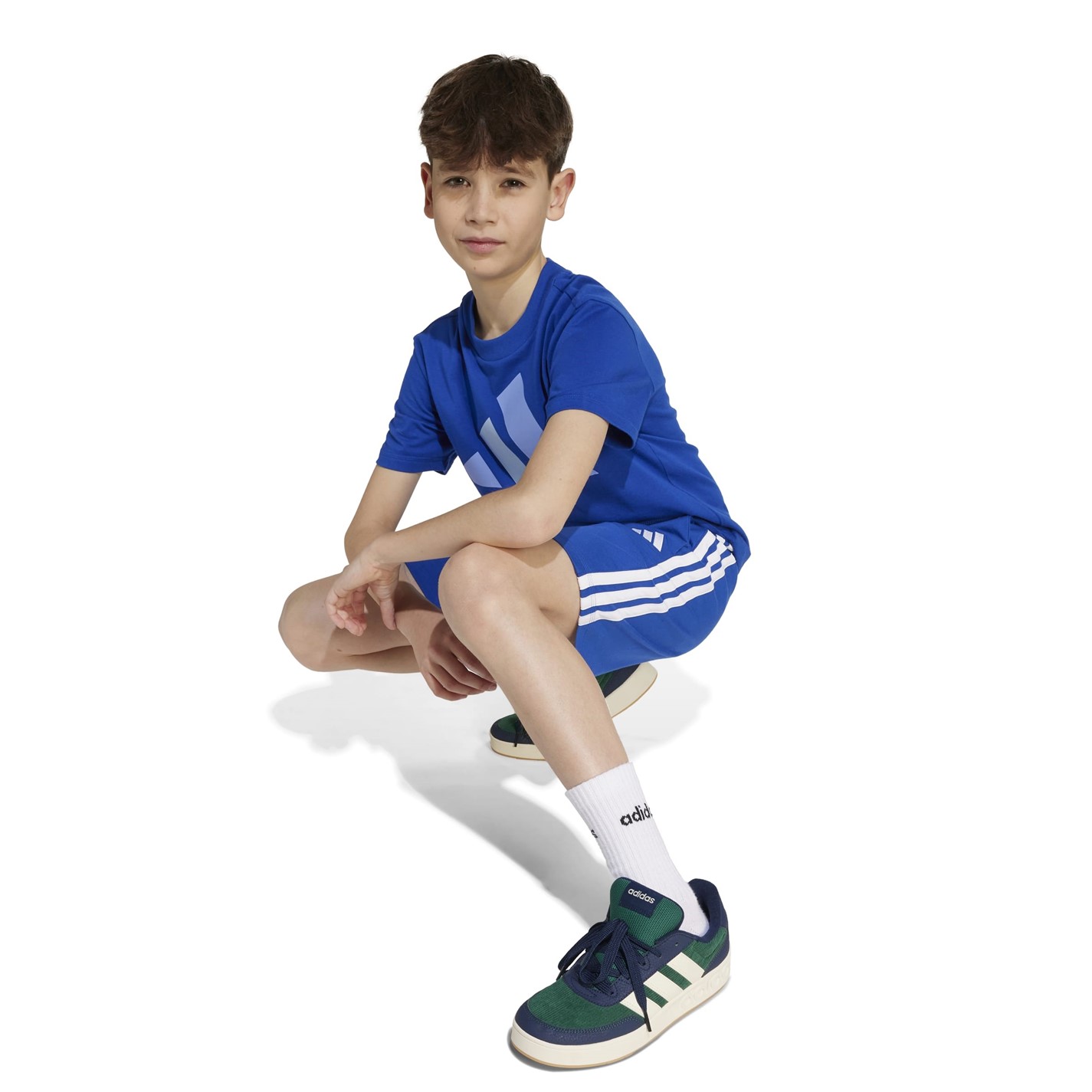 adidas Ink 7373689 Essentials 3 Stripe Jersey Short Juniors - 7
