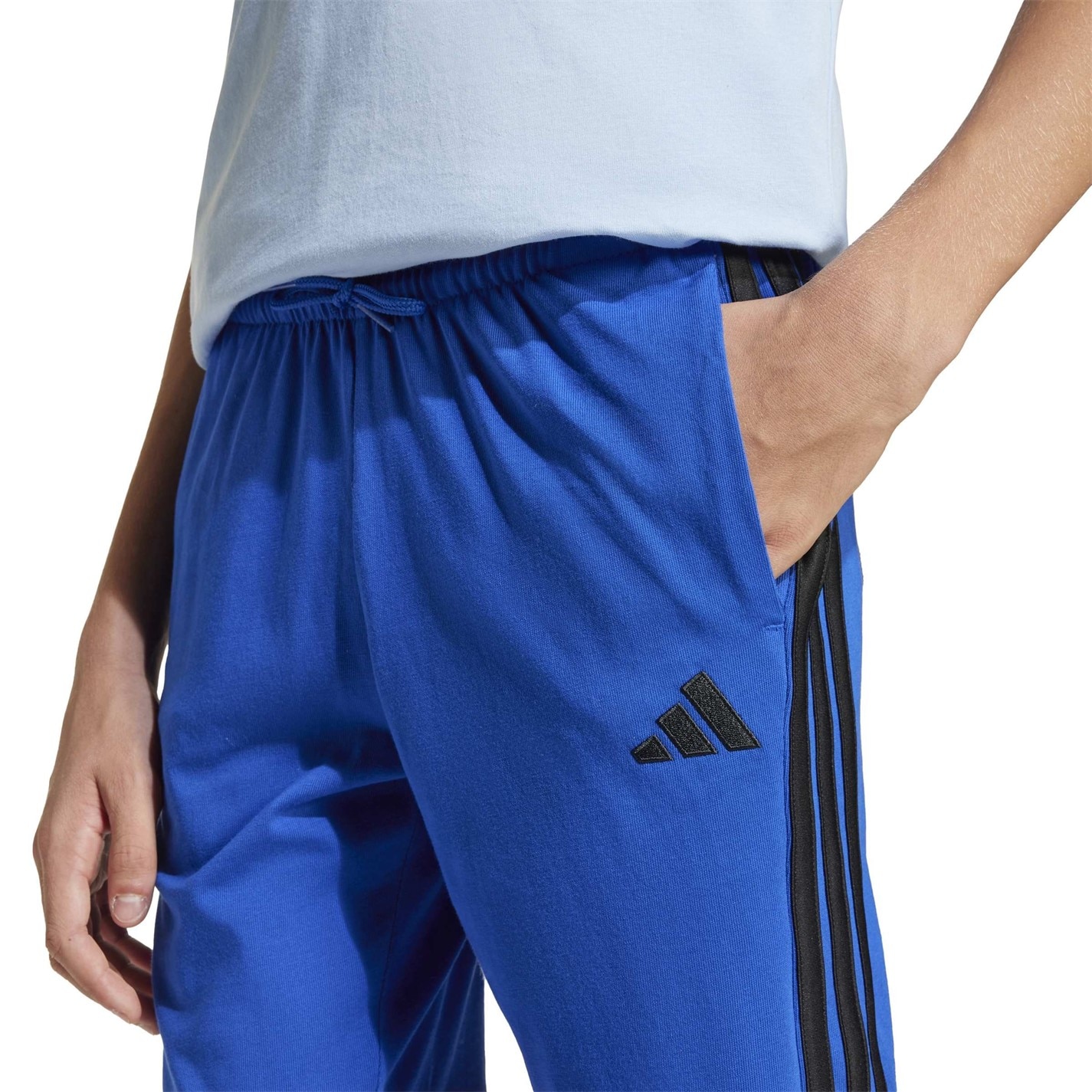 adidas team royal bl 5111901 Essentials 3 Stripe Jersey Short Juniors - 8