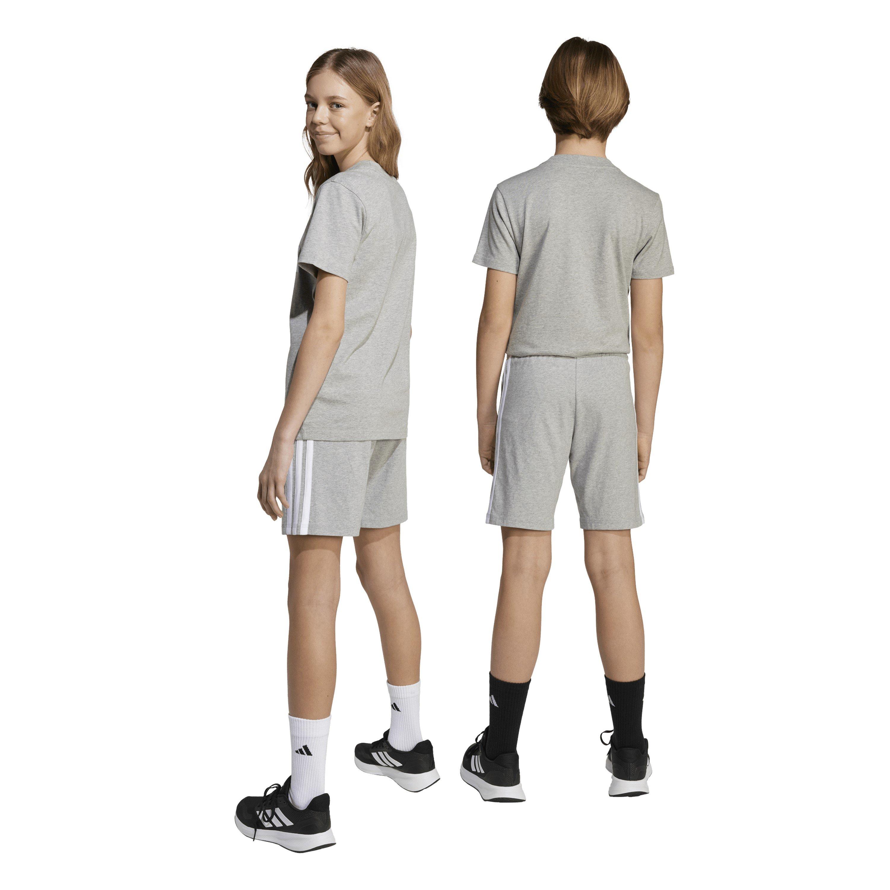 adidas Black/White 1384328 Essentials 3 Stripe Jersey Short Juniors - 3