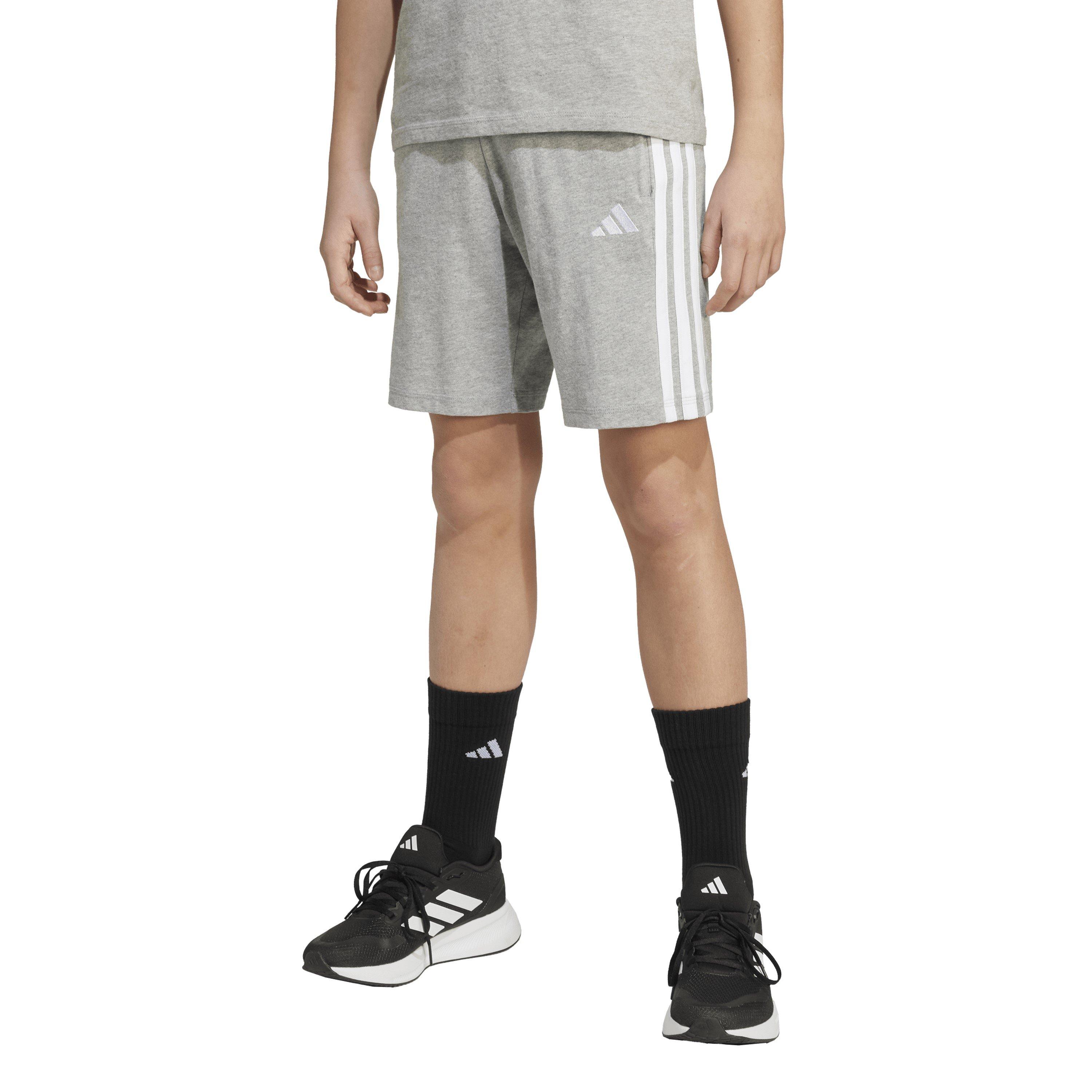 adidas Black/White 1384328 Essentials 3 Stripe Jersey Short Juniors - 4