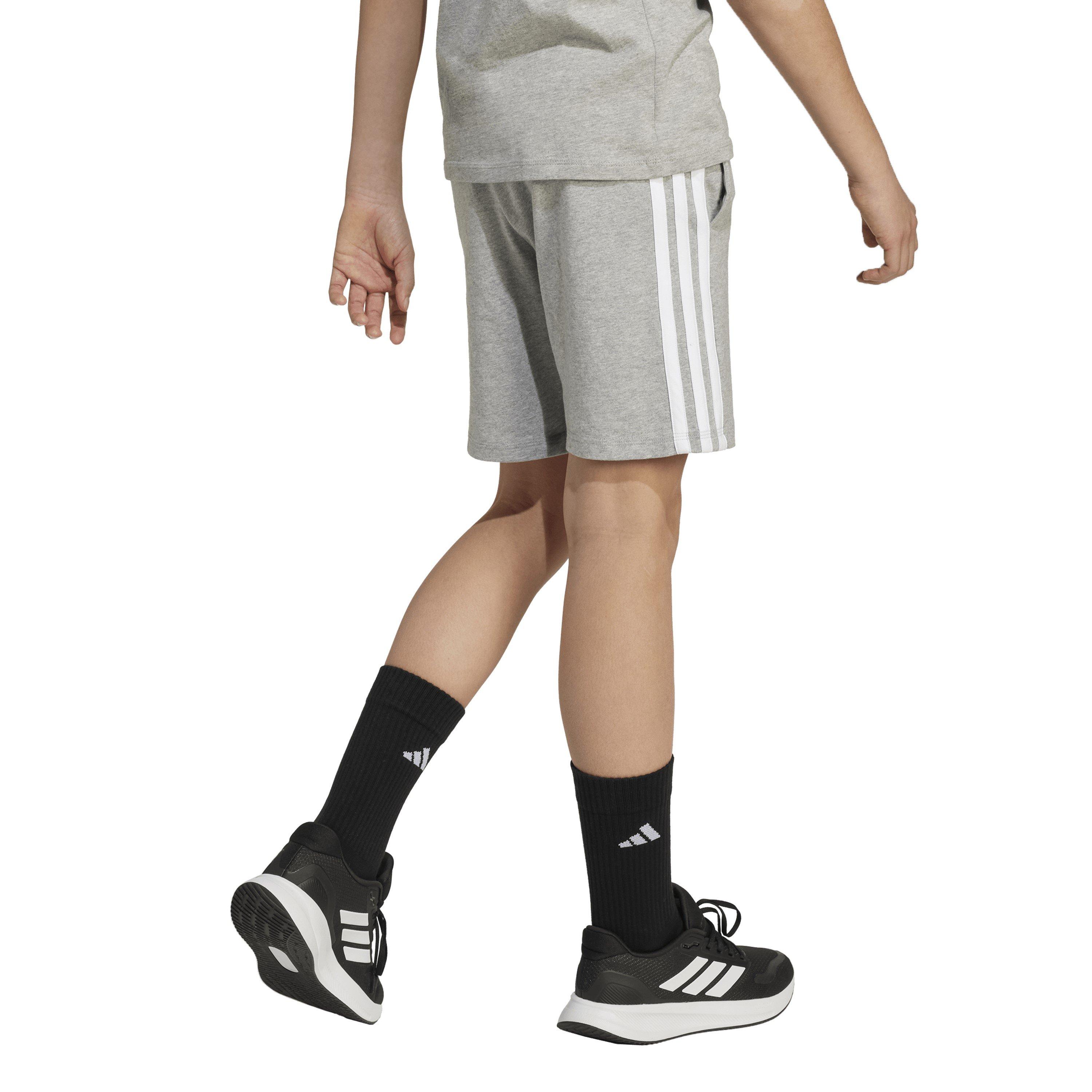adidas Black/White 1384328 Essentials 3 Stripe Jersey Short Juniors - 5