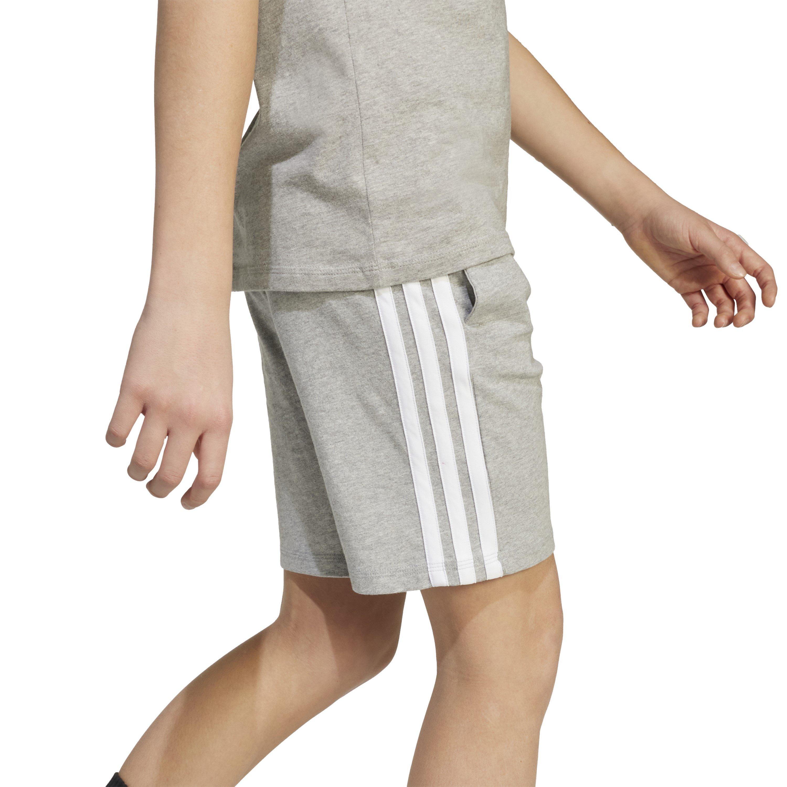 adidas Black/White 1384328 Essentials 3 Stripe Jersey Short Juniors - 8