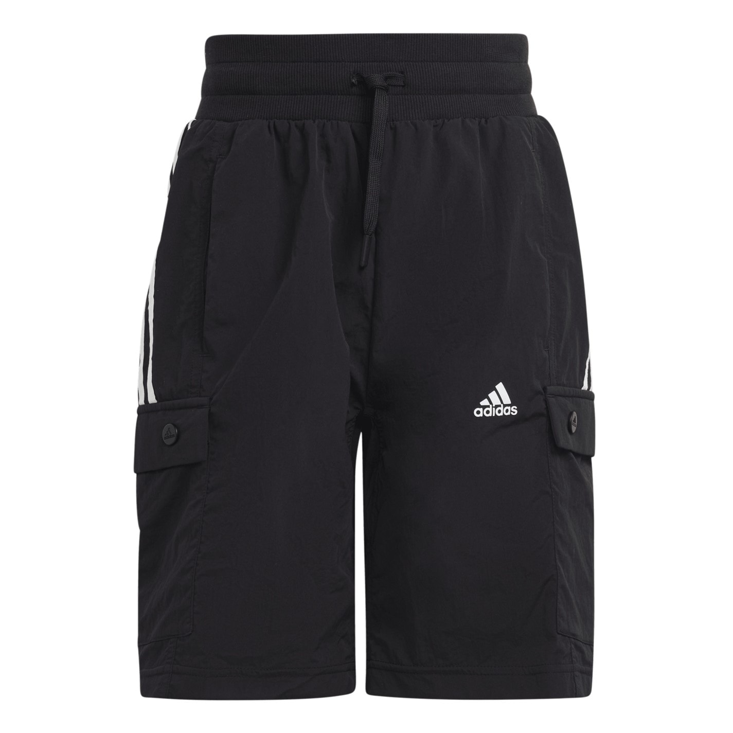 adidas Black 4182527 Unisex Kids Jersey Jogger Shorts - 1