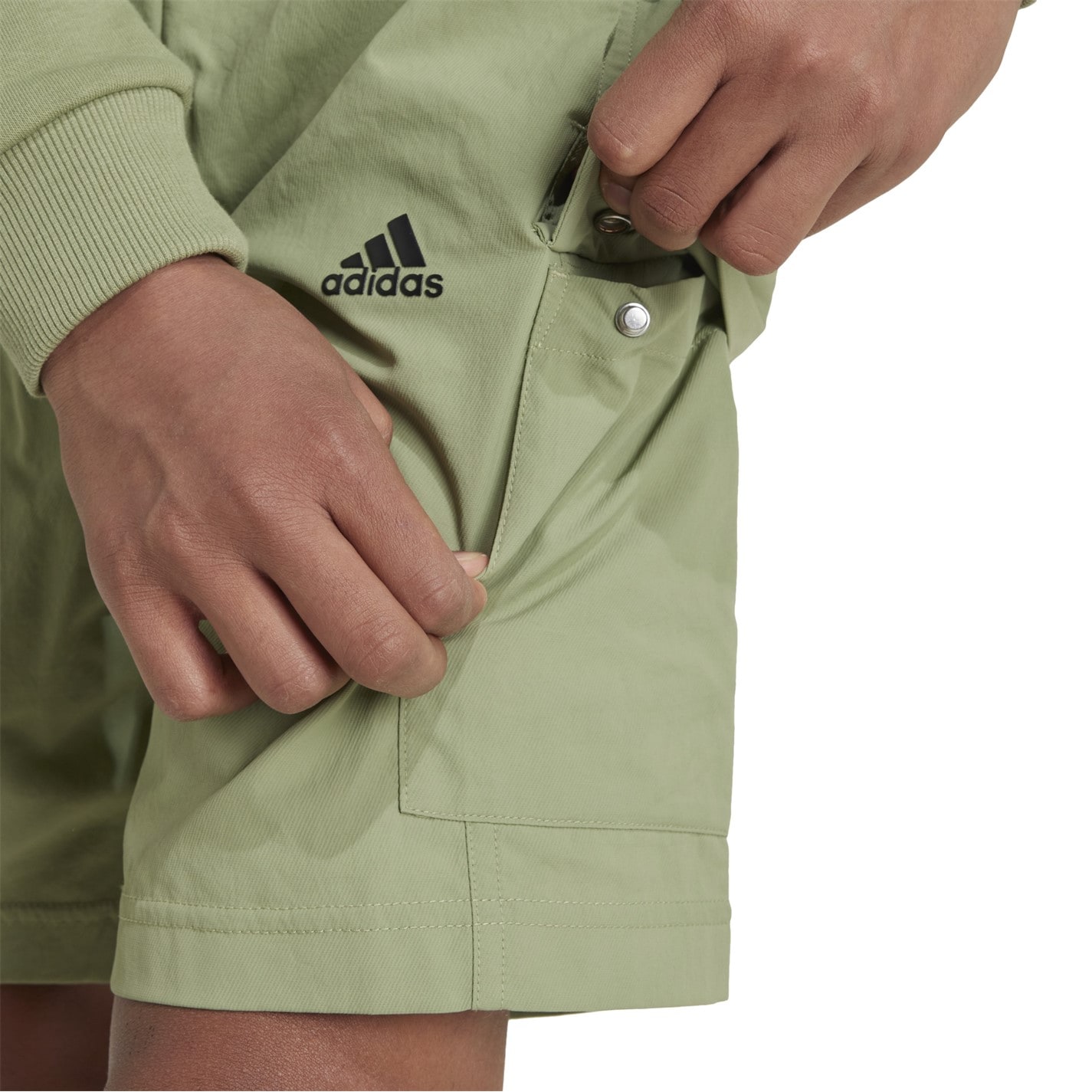 adidas Green 8506471 Unisex Kids Jersey Jogger Shorts - 6