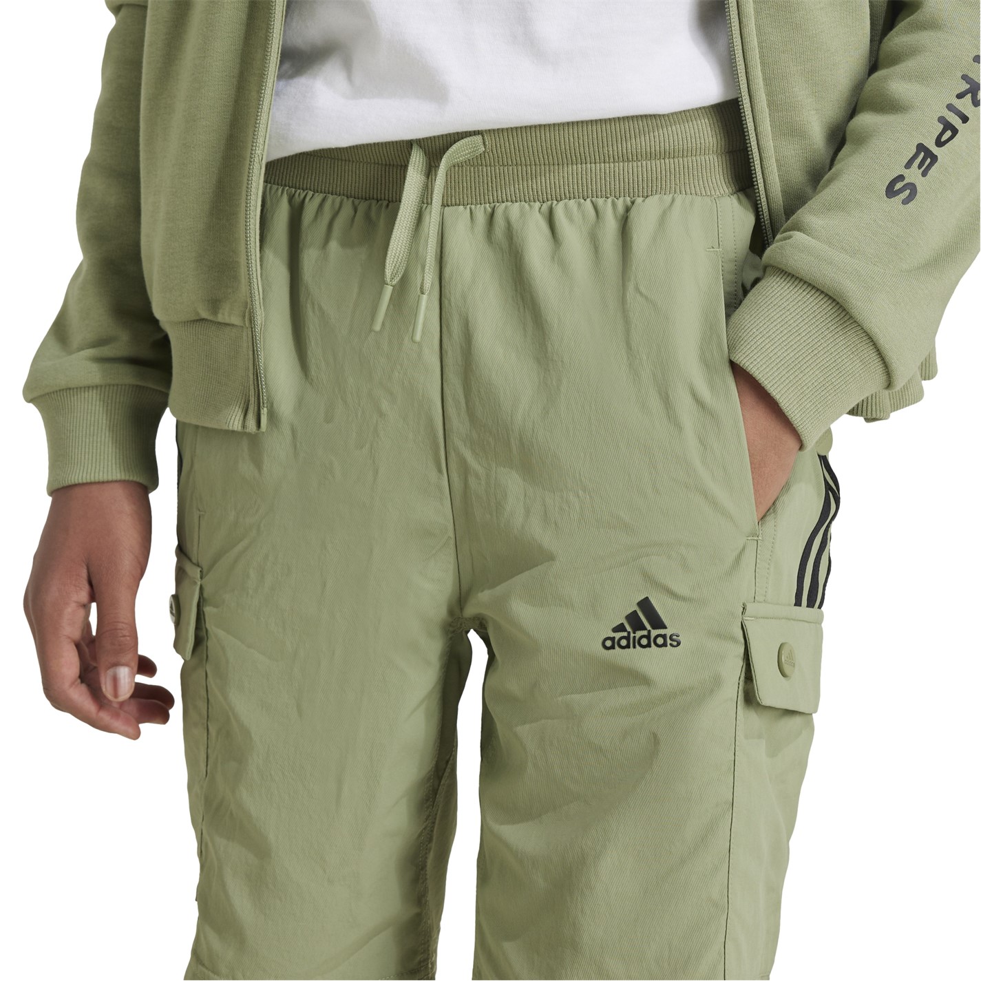 adidas Green 8506471 Unisex Kids Jersey Jogger Shorts - 8