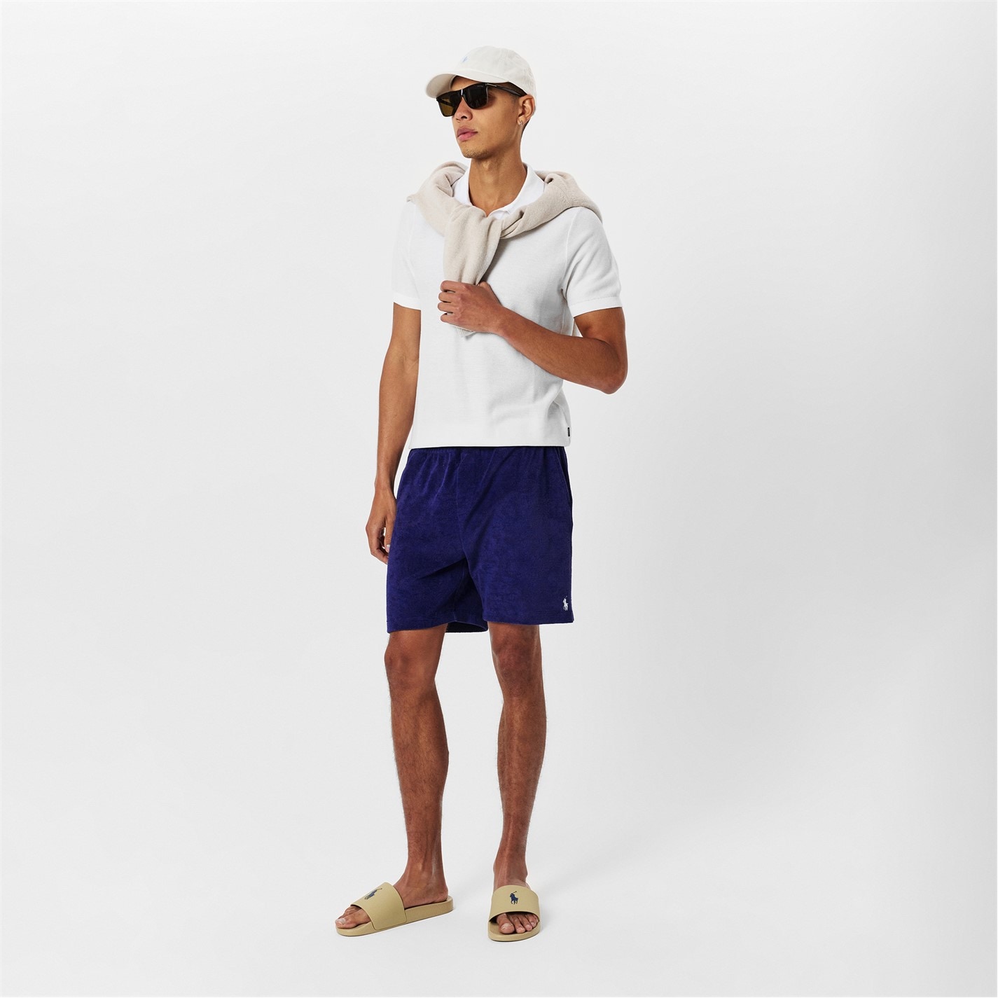 Kraťasy Polo Ralph Lauren Newport Navy 169672 Logo Jersey Shorts - 6