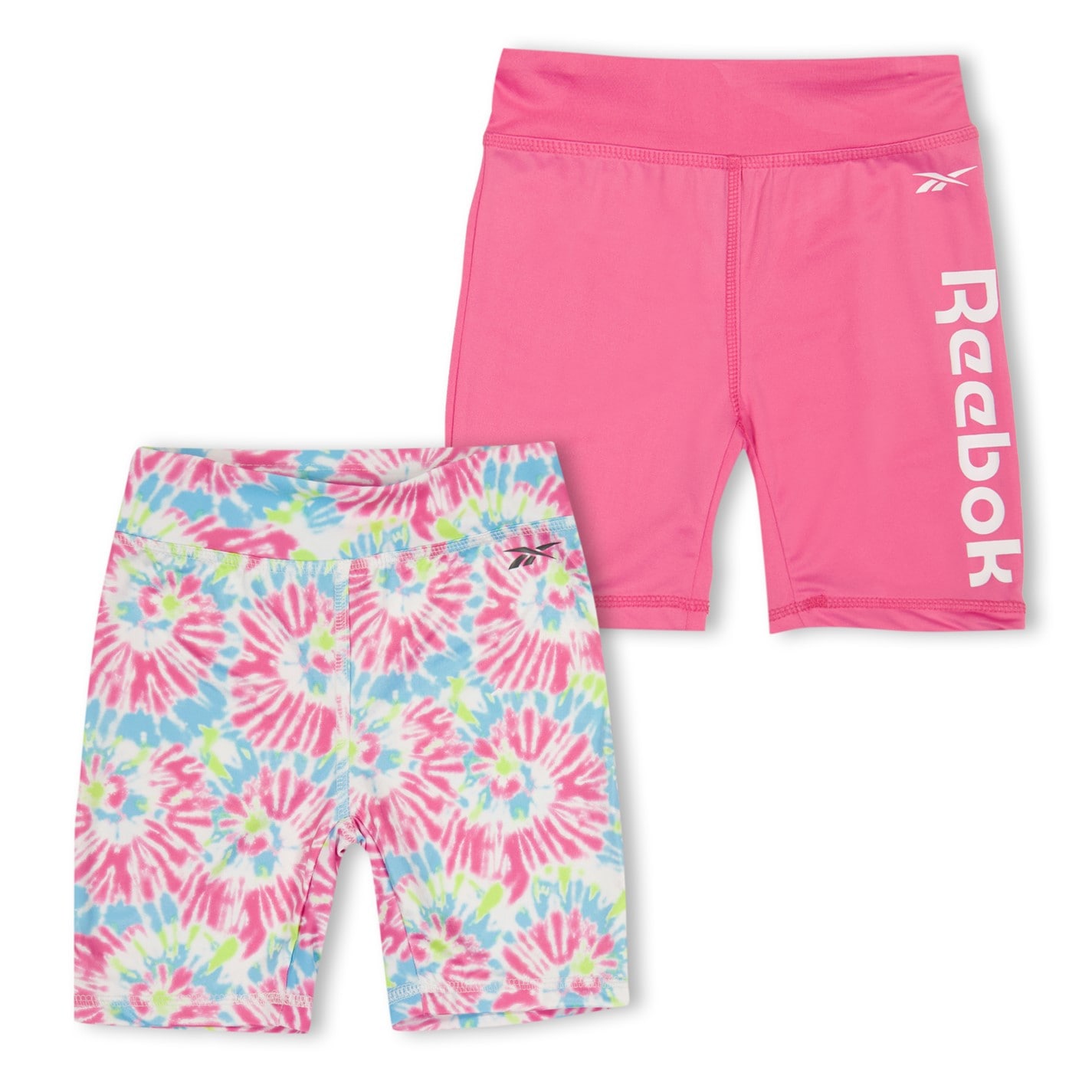 Reebok Carmine Rose 2054270 Kids' T Dye Swrl Jersey Jogger Shorts - 1