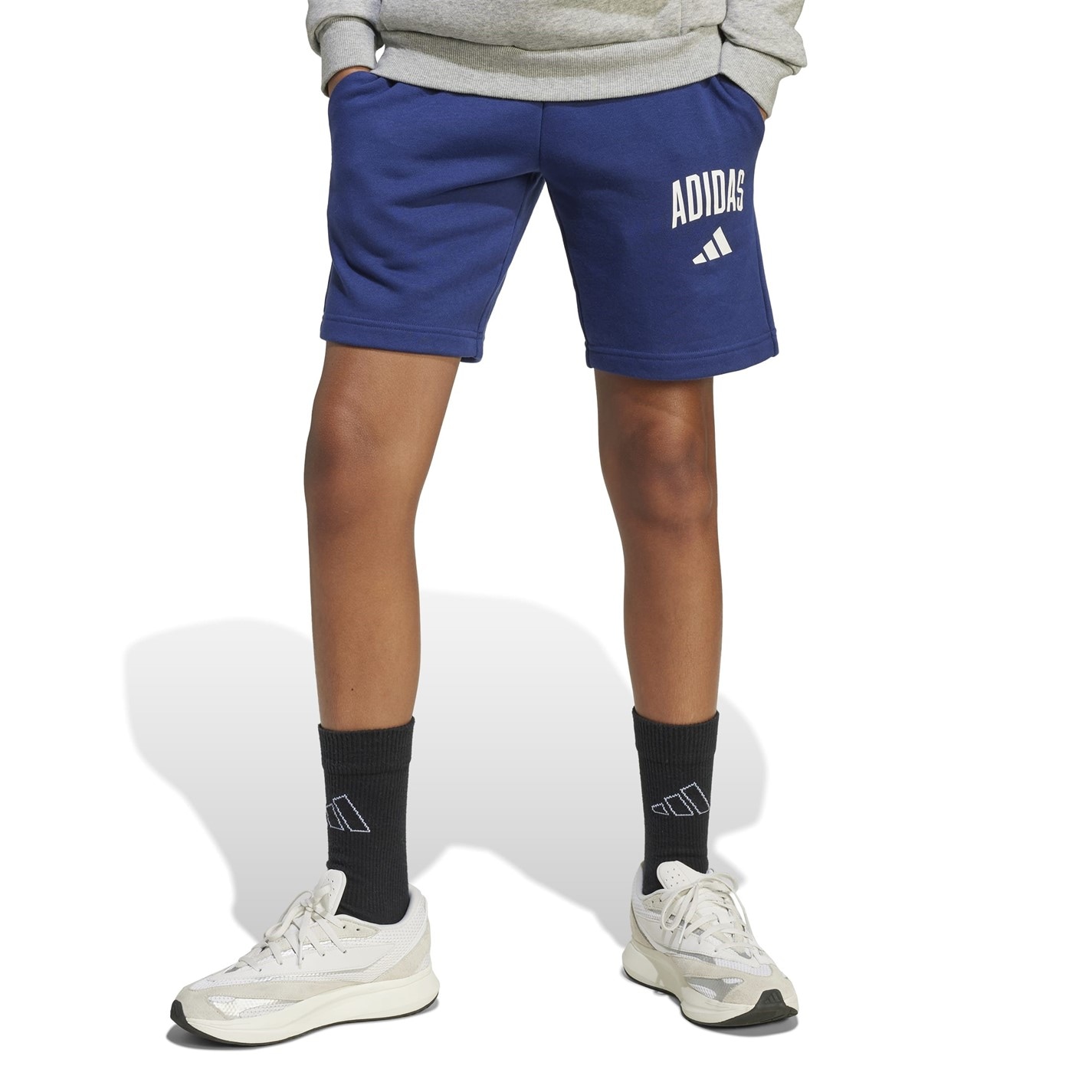 adidas Dk Blue 8806898 Unisex Kids' Jersey Jogger Shorts - 1