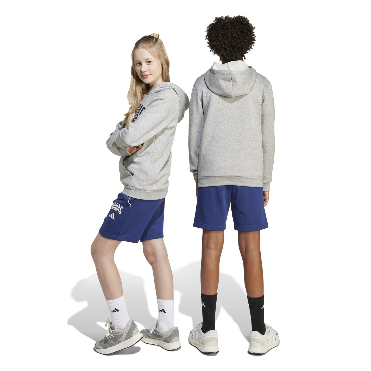 adidas Dk Blue 8806898 Unisex Kids' Jersey Jogger Shorts - 4