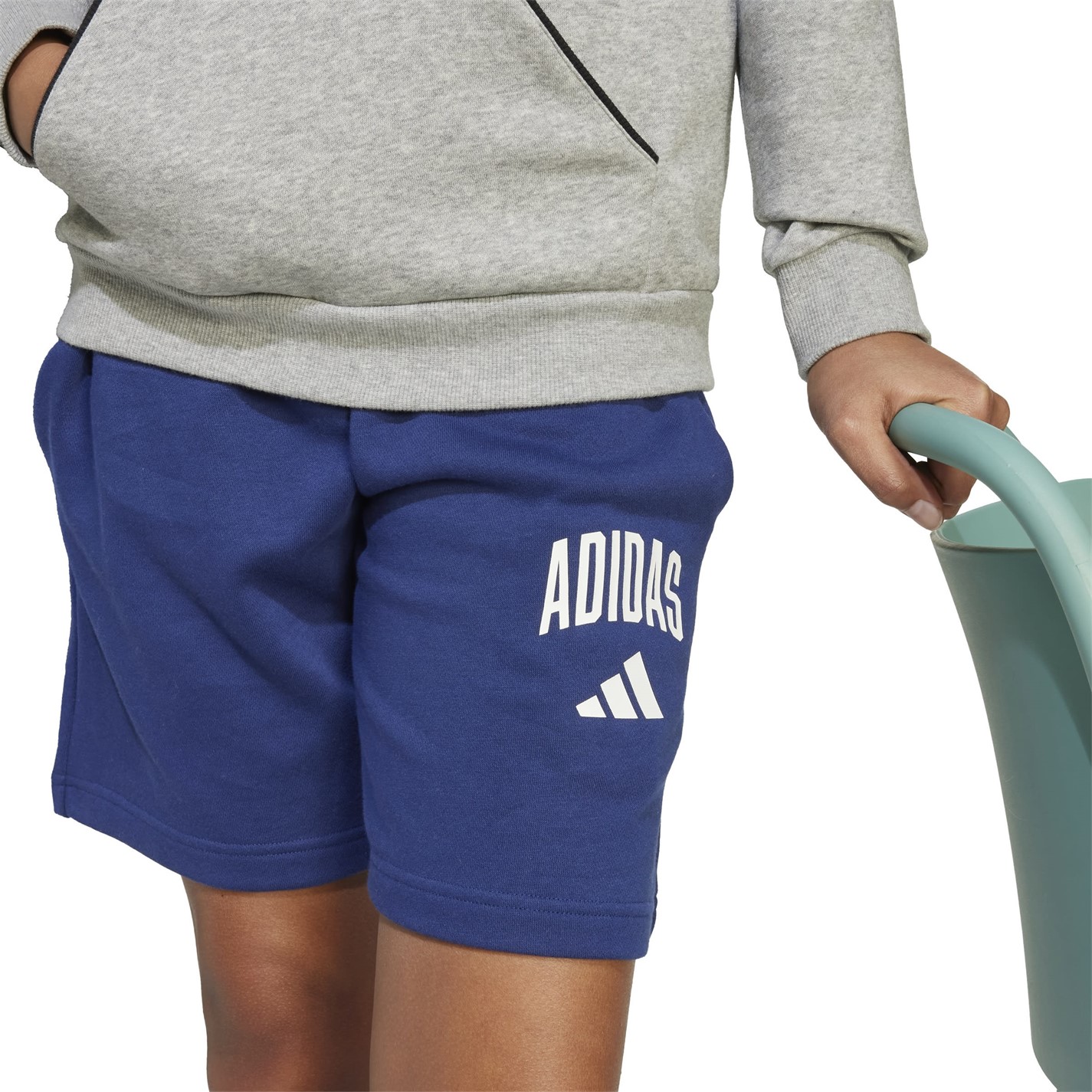 adidas Dk Blue 8806898 Unisex Kids' Jersey Jogger Shorts - 6