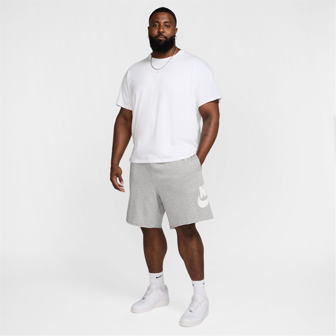 Kraťasy Nike Grey 6431982 Men's Club Alum Jersey Jogger Shorts - 7